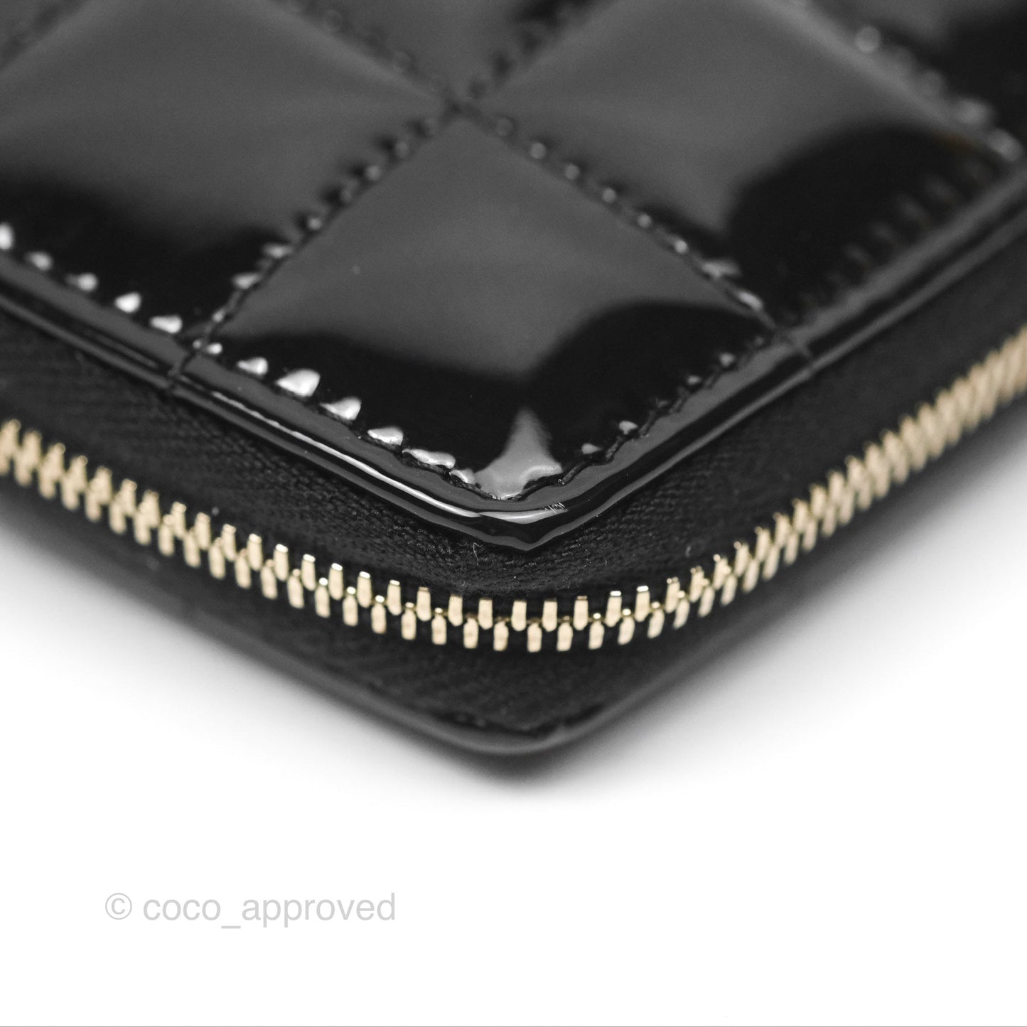 Chanel Heart Clutch with Chain with Coin Purse Black White Patent