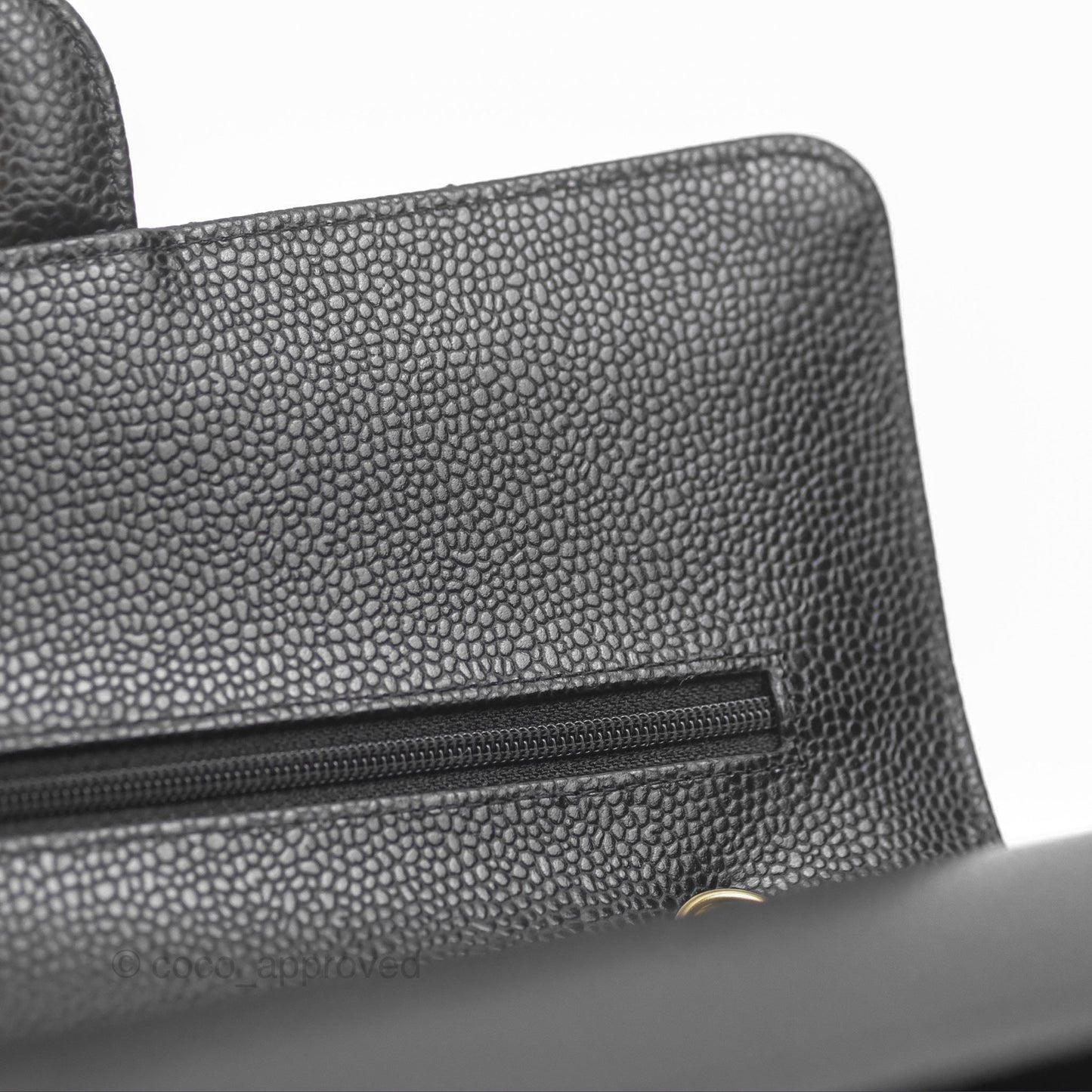 Chanel Classic M/L Medium Flap Quilted Black Caviar Gold Hardware