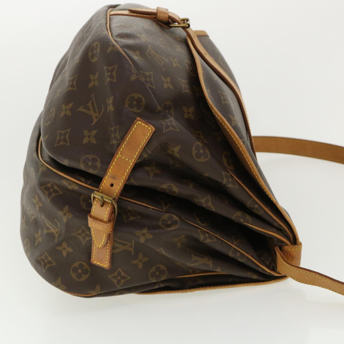 LOUIS VUITTON Monogram Saumur 35 Shoulder Bag M42254 LV 36230