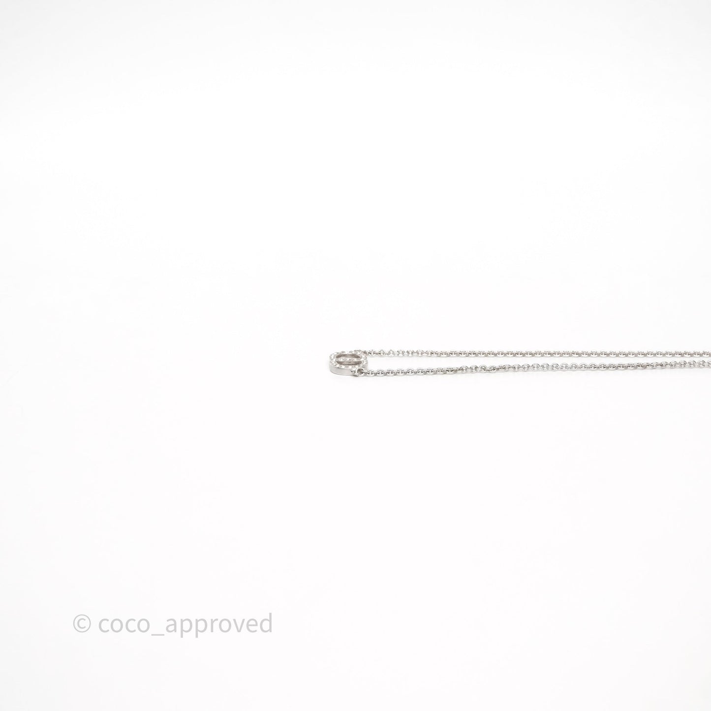 Christian Dior Petit CD Necklace Silver Tone