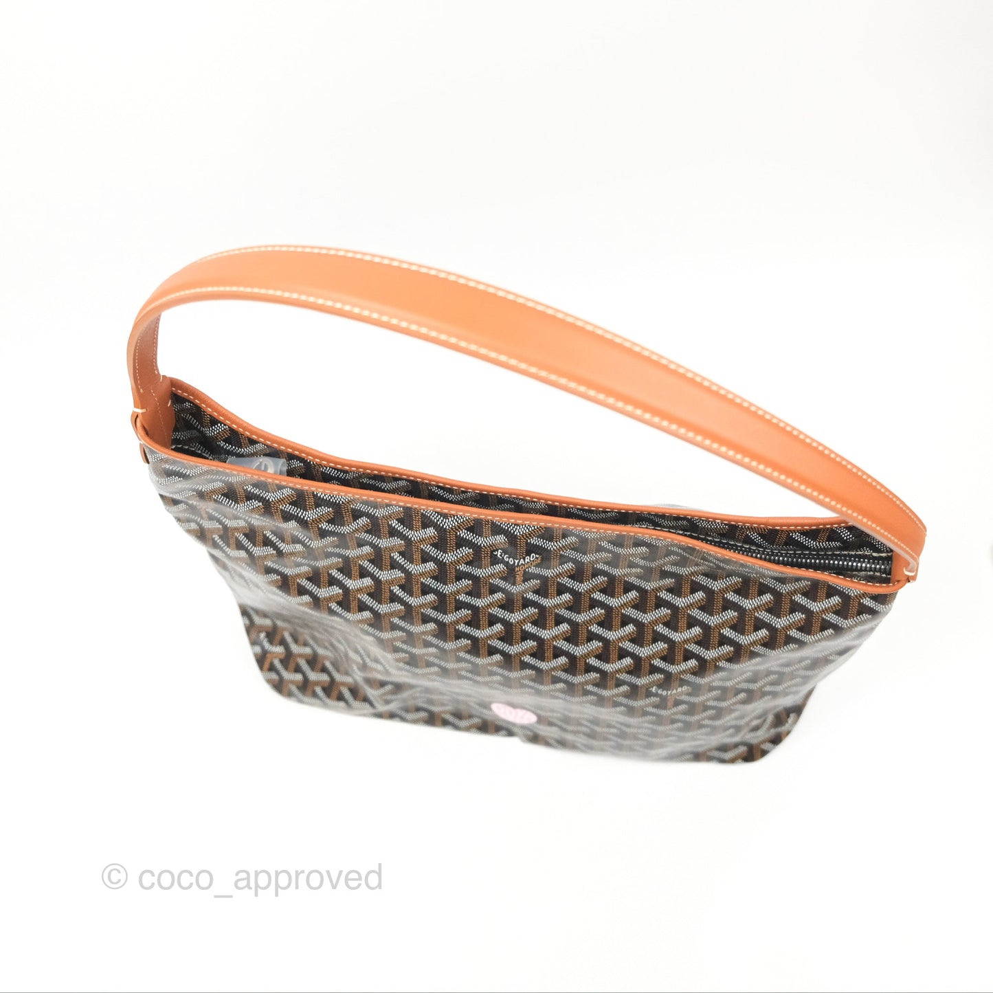 Goyard Bohème Hobo Bag Black/Tan Goyardine Canvas