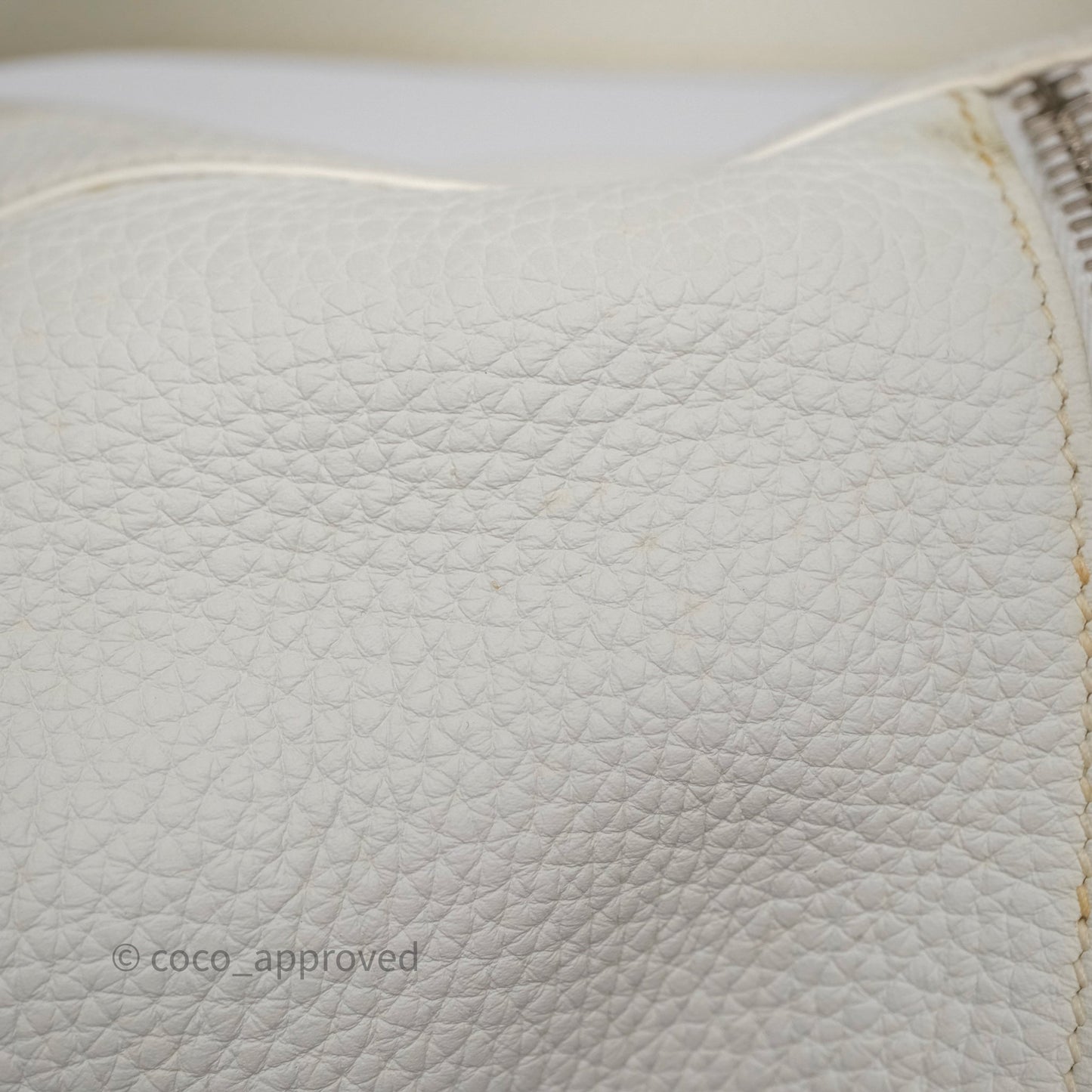 Hermès Lindy 30 White Clemence Palladium Hardware