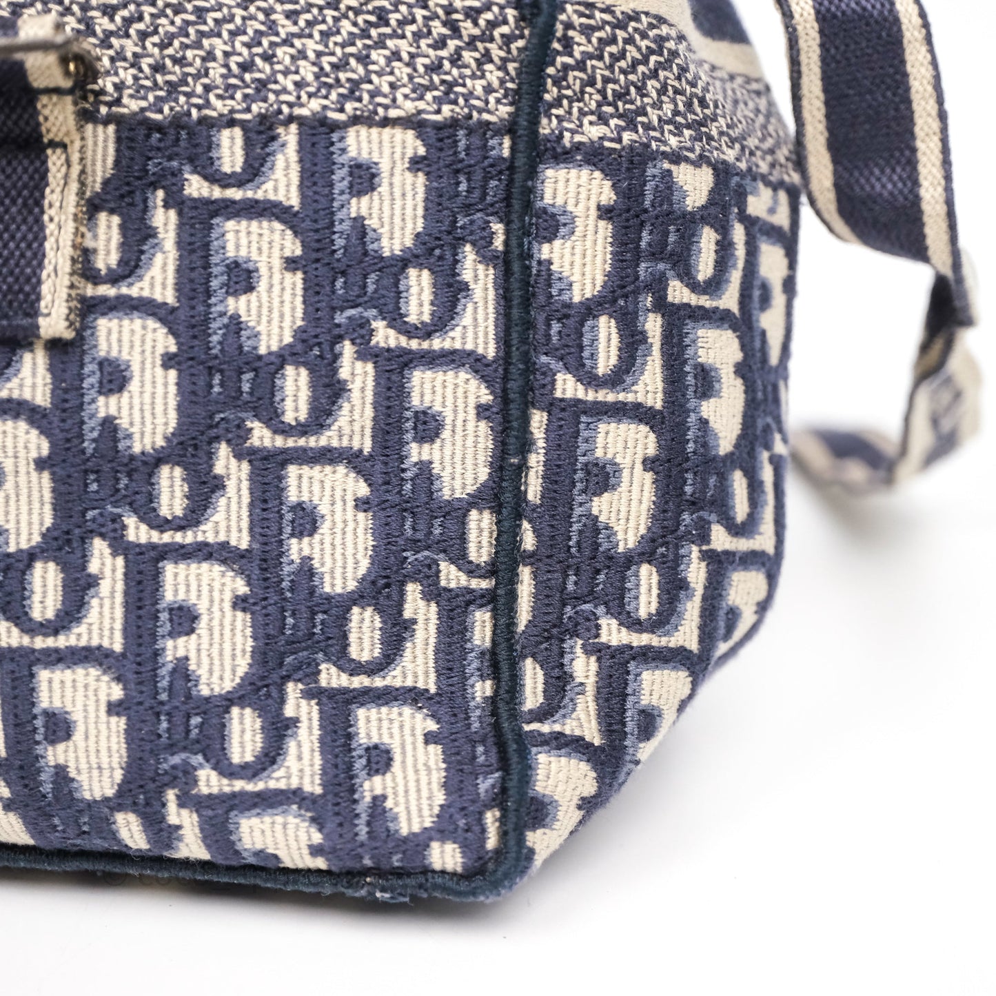 Christian Dior Medium DiorCamp Messenger Bag Oblique Embroidery Blue