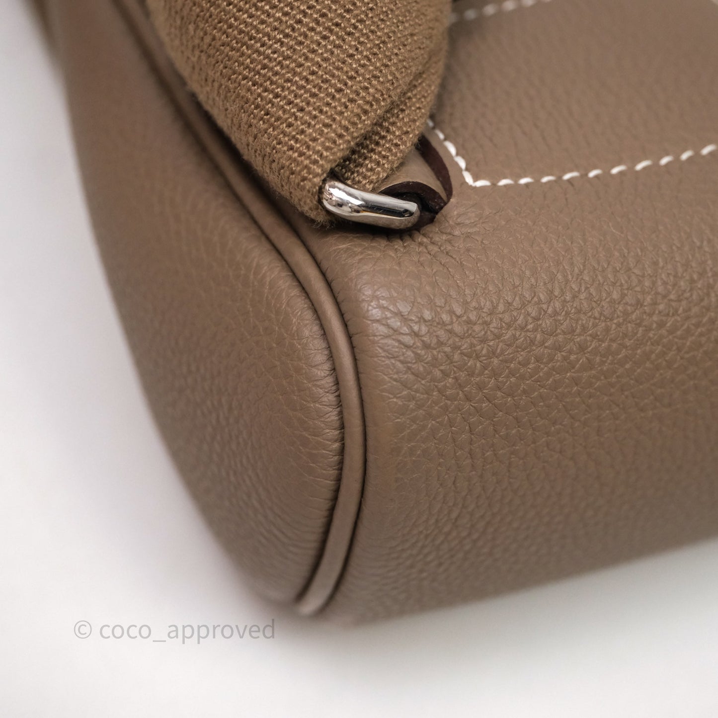 Hermès Hac a Dos PM Backpack Etoupe 18 Togo Palladium Hardware