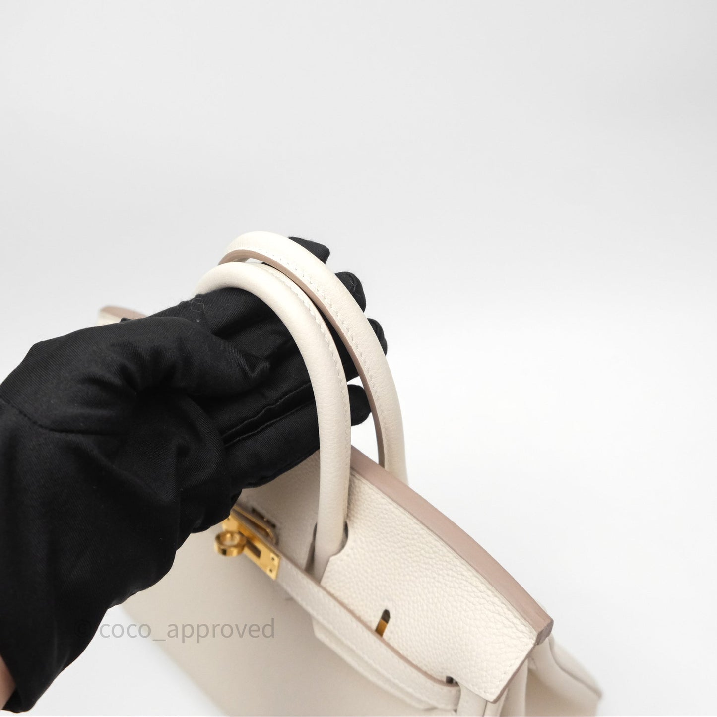 Hermes Birkin 25 Craie Togo Gold Hardware