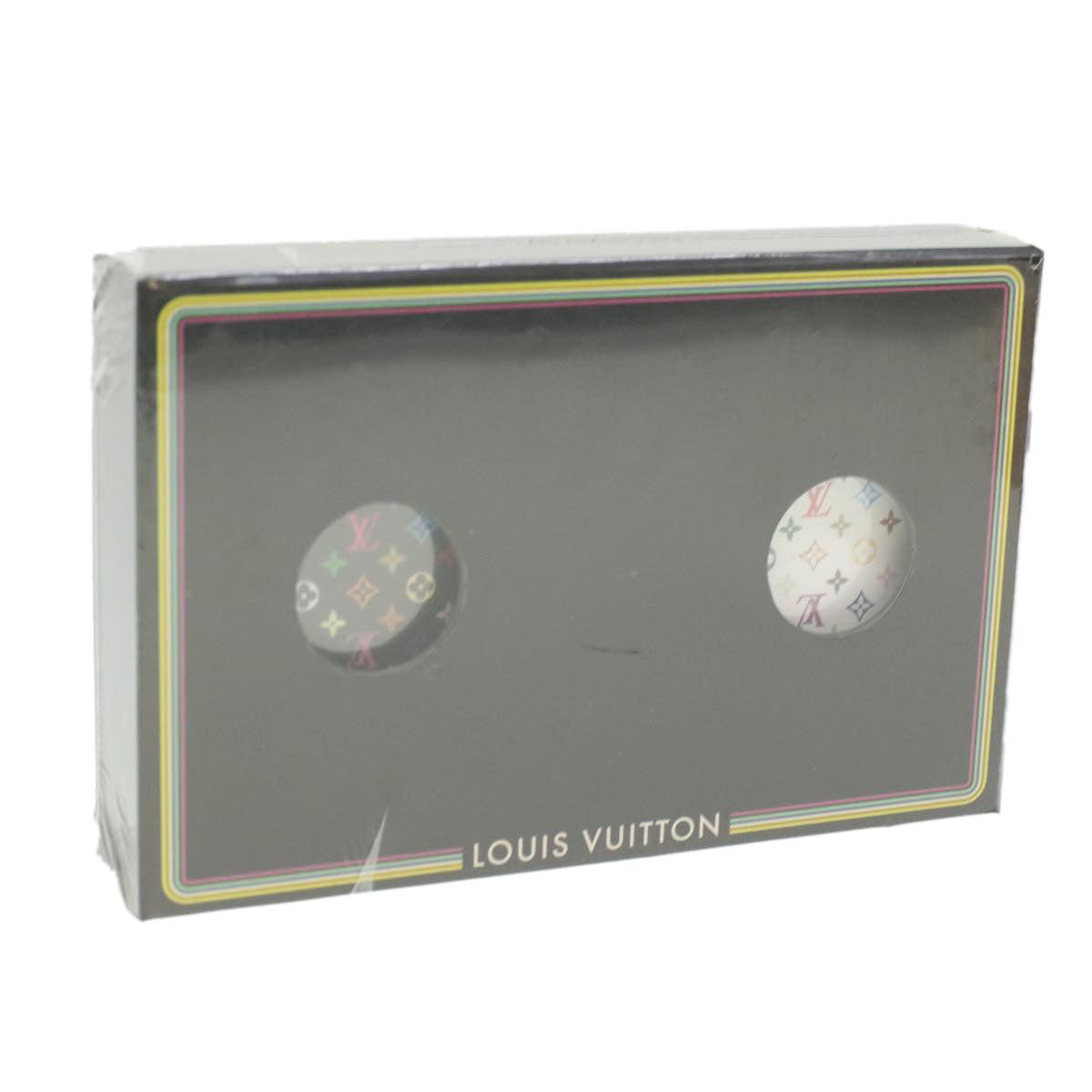 LOUIS VUITTON Monogram Multicolor Playing Cards VIP Only White Black 36377A