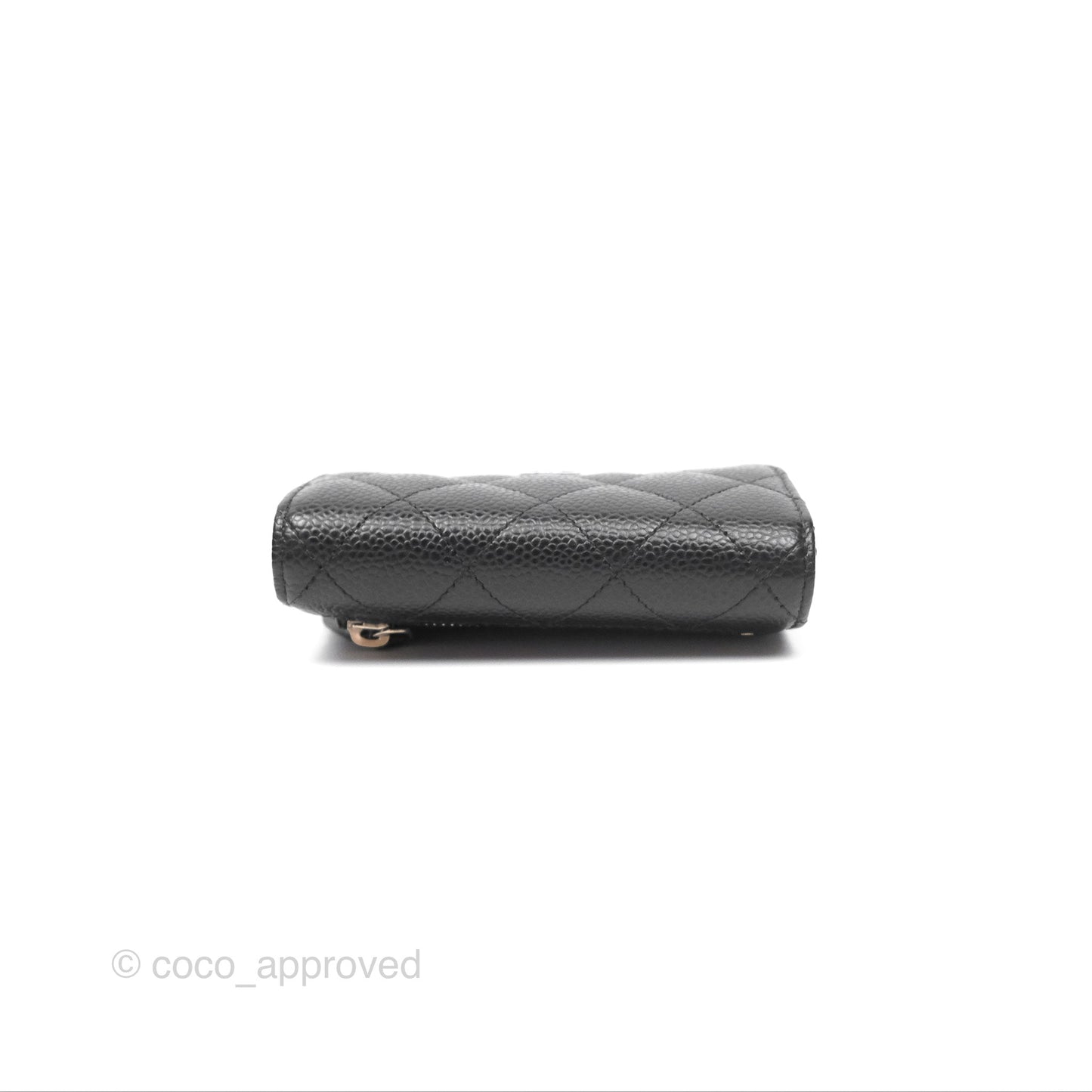 Chanel Classic Short Flap Wallet Black Caviar Silver Hardware
