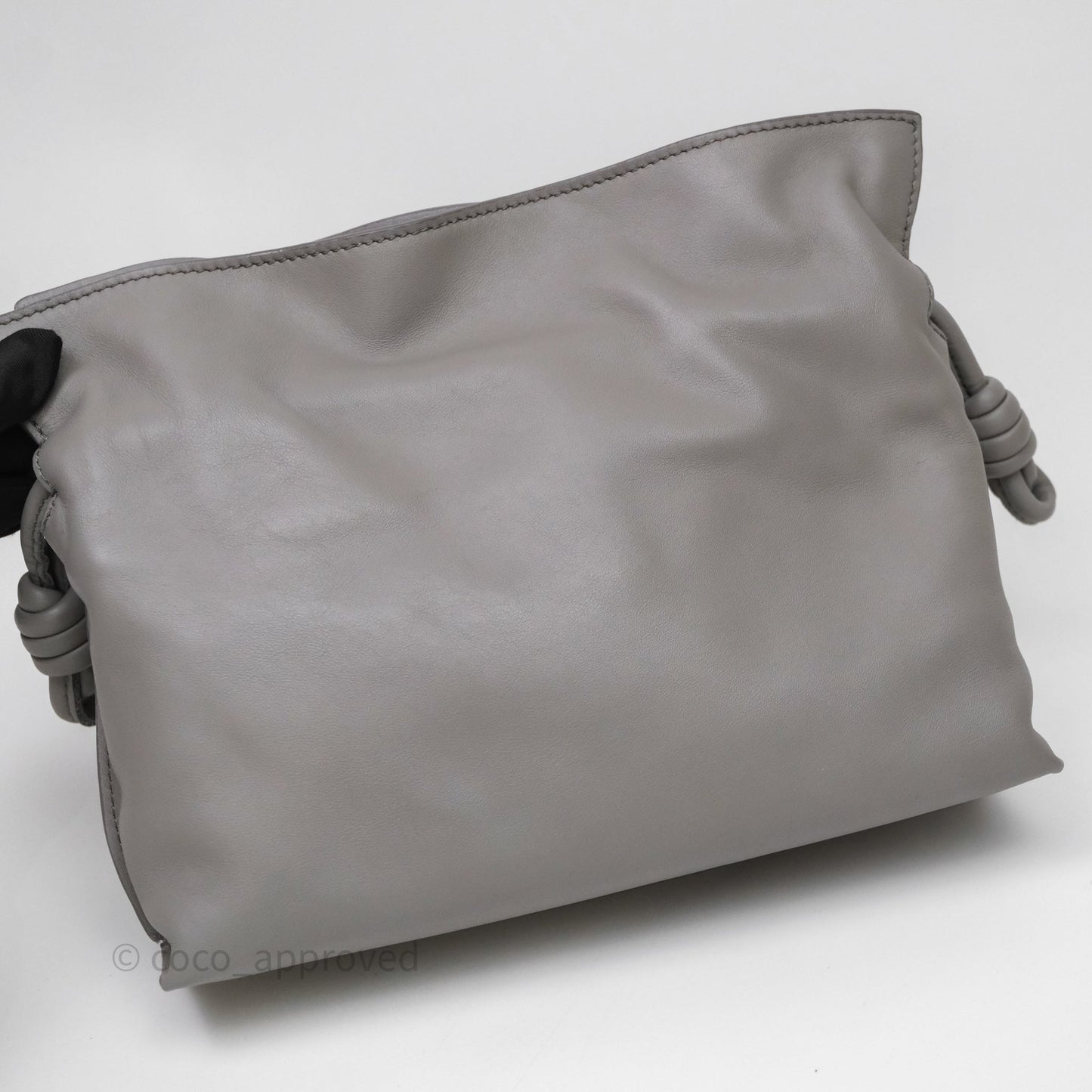 Loewe Mini Flamenco Clutch Nappa Calfskin Grey
