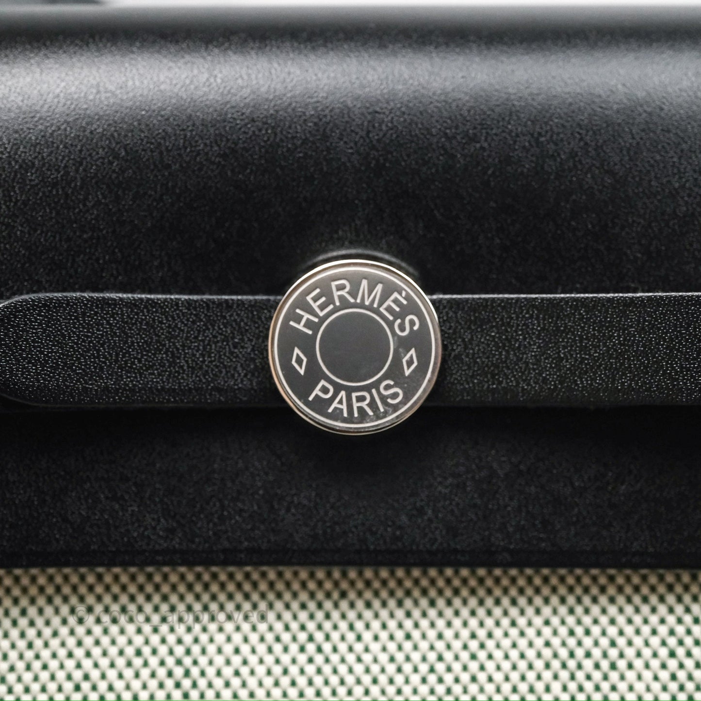 Hermès Herbag Zip 20 MinI Vert Moyen 65 Noir 89 Palladium Hardware