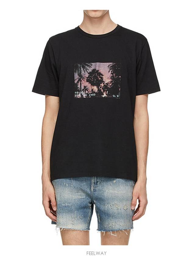 Luxury Saint Laurent Paris Sunset Short Sleeve T-Shirt Black