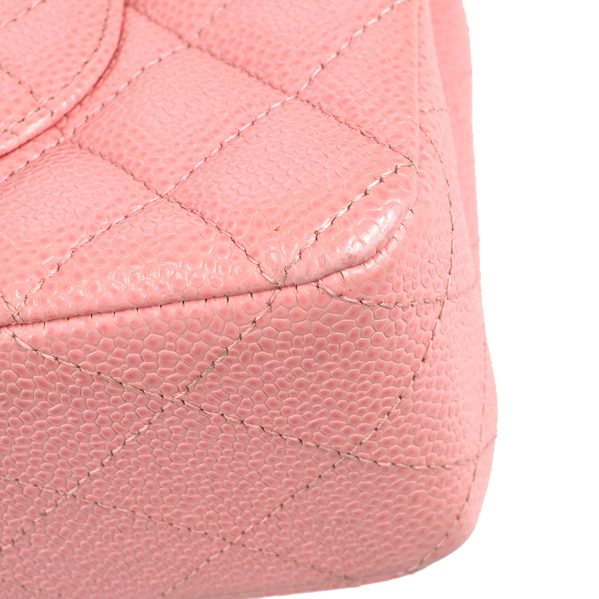 Luxury Chanel 2004-2005 Classic Double Flap Medium SHW Pink Caviar