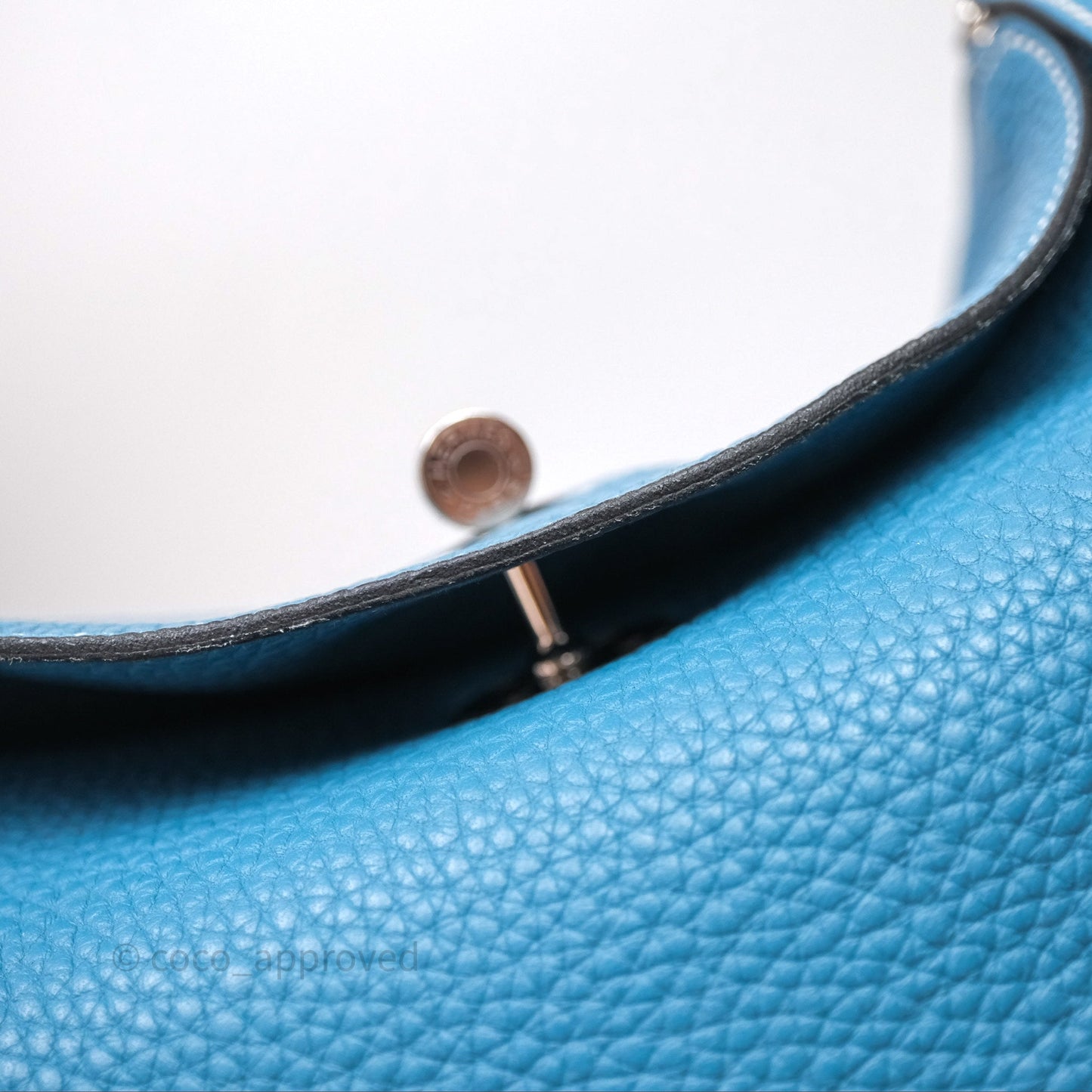 Hermès Lindy 30 Bleu Jean 75 Clemence Palladium Hardware