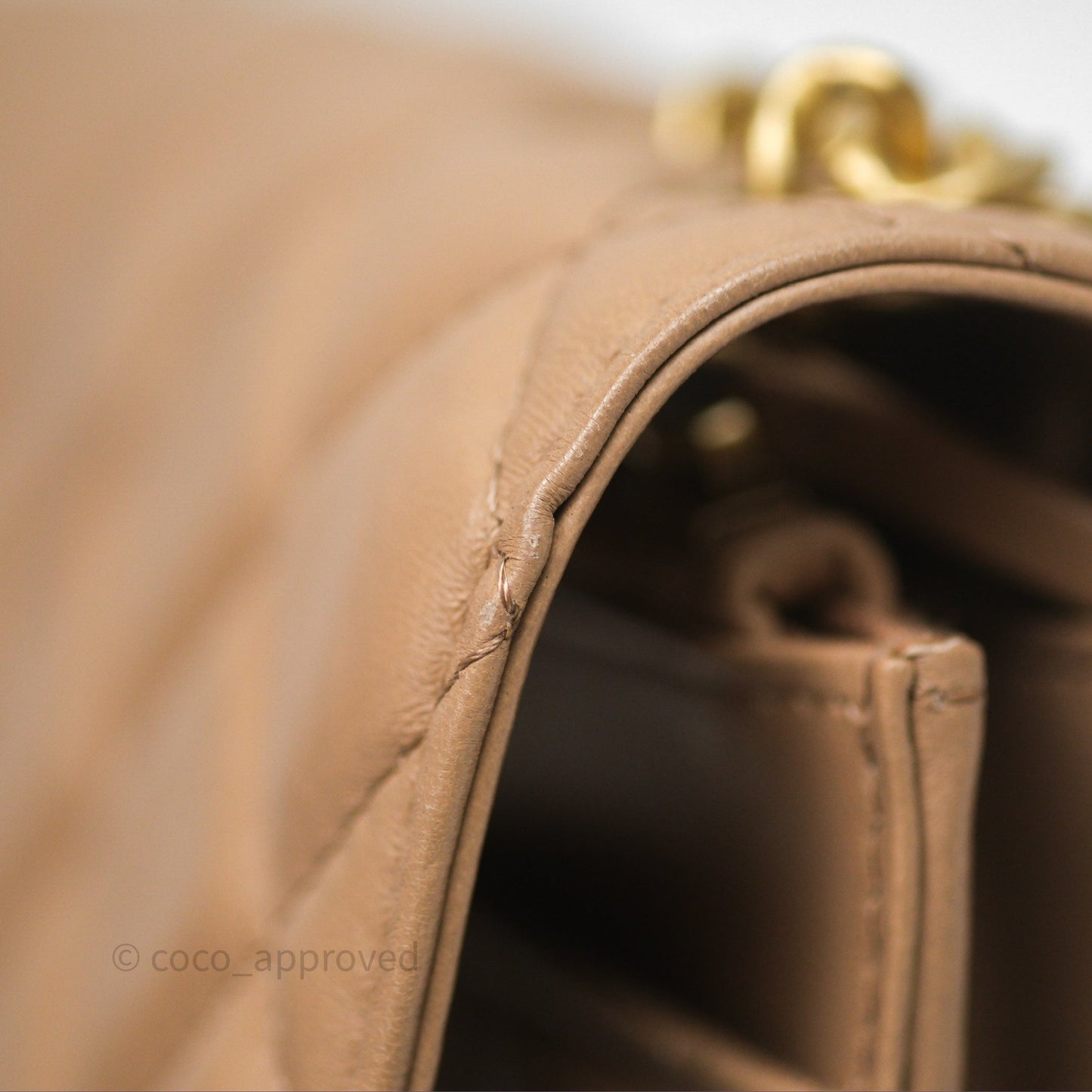 Chanel All Slide Wallet on Chain WOC Adjustable Chain Quilted Beige Lambskin