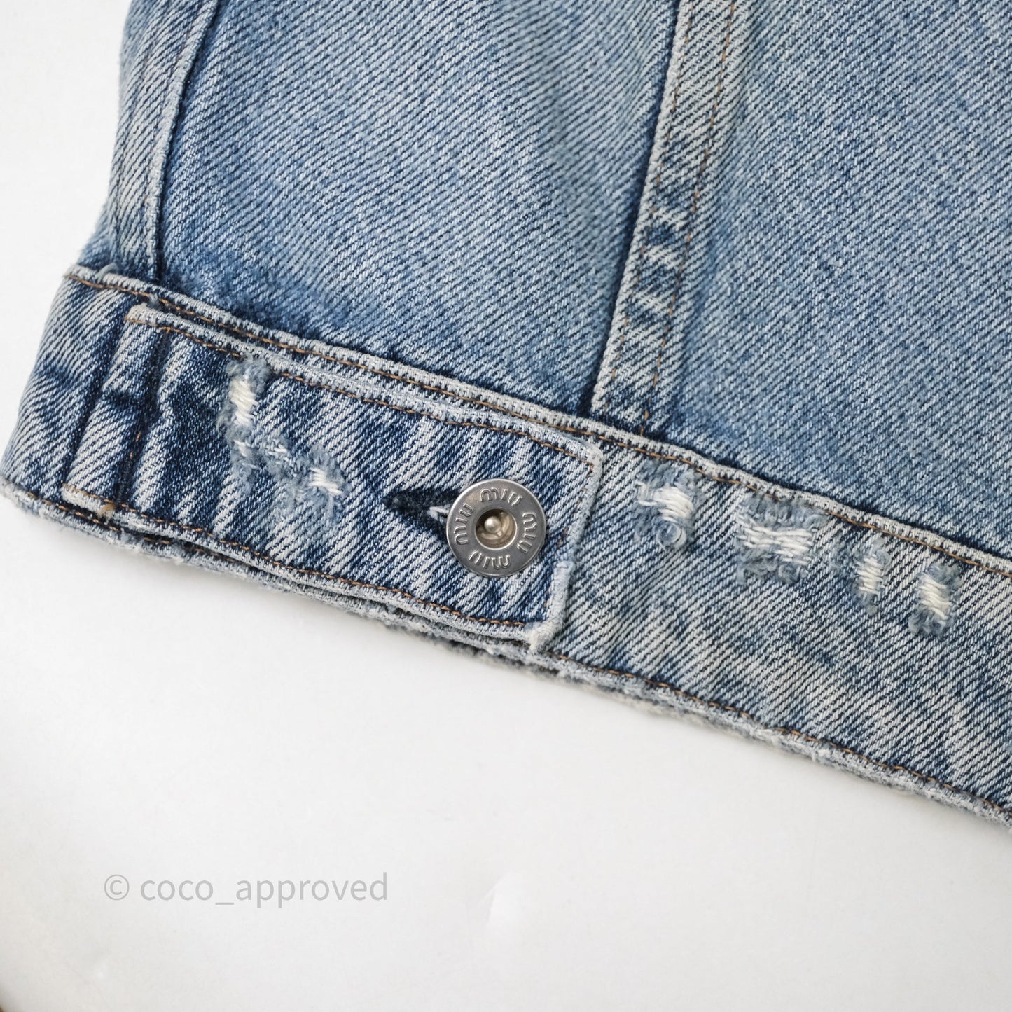 Miu Miu Crystals Denim Jacket Size 36