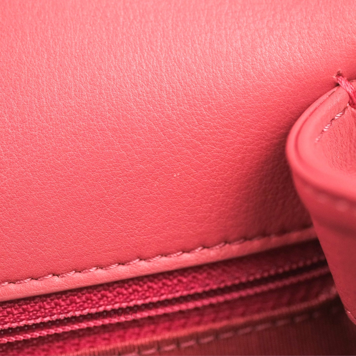 Chanel Small Flat Quilt Round Flap Bag Pink Calfskin Gold Hardware
