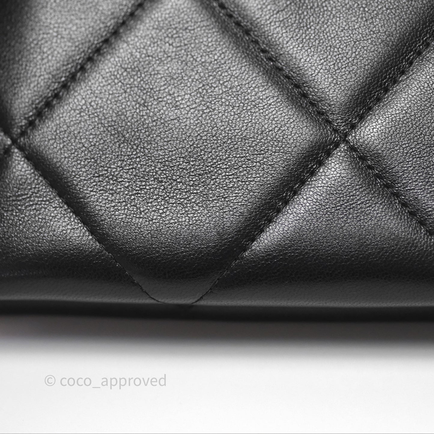 Chanel 19 Pouch Black Shiny Goatskin Mixed Hardware