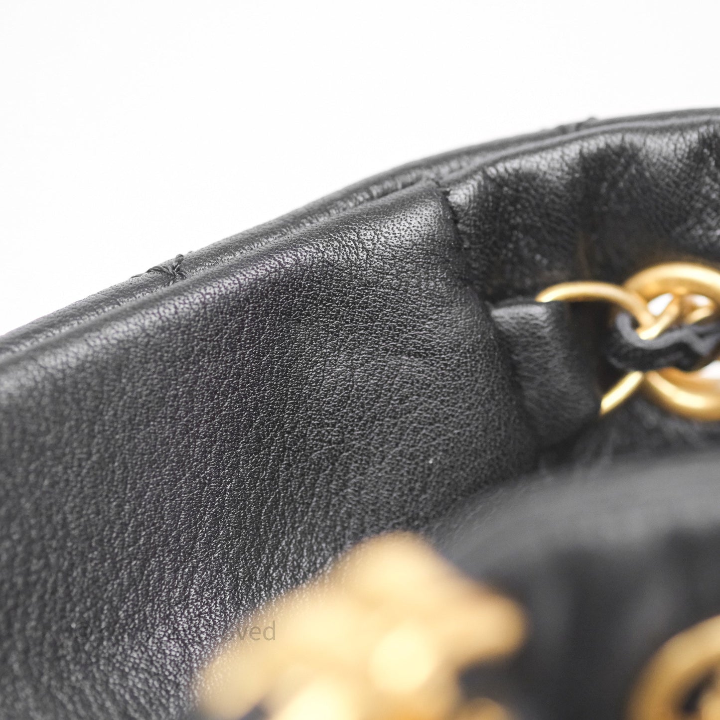 Chanel Mini Backpack Black Crumpled Calfskin Aged Gold Hardware 23A