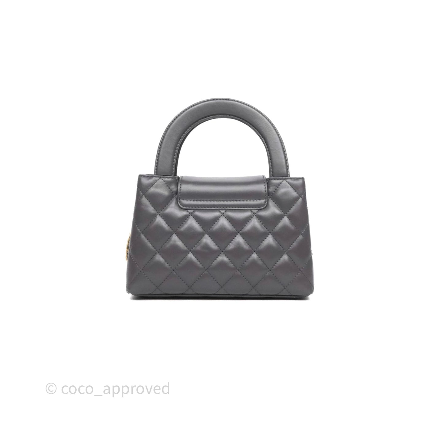 Chanel Kelly Bag Quilted Grey Shiny Crumpled Calfskin Aged Gold Hardware