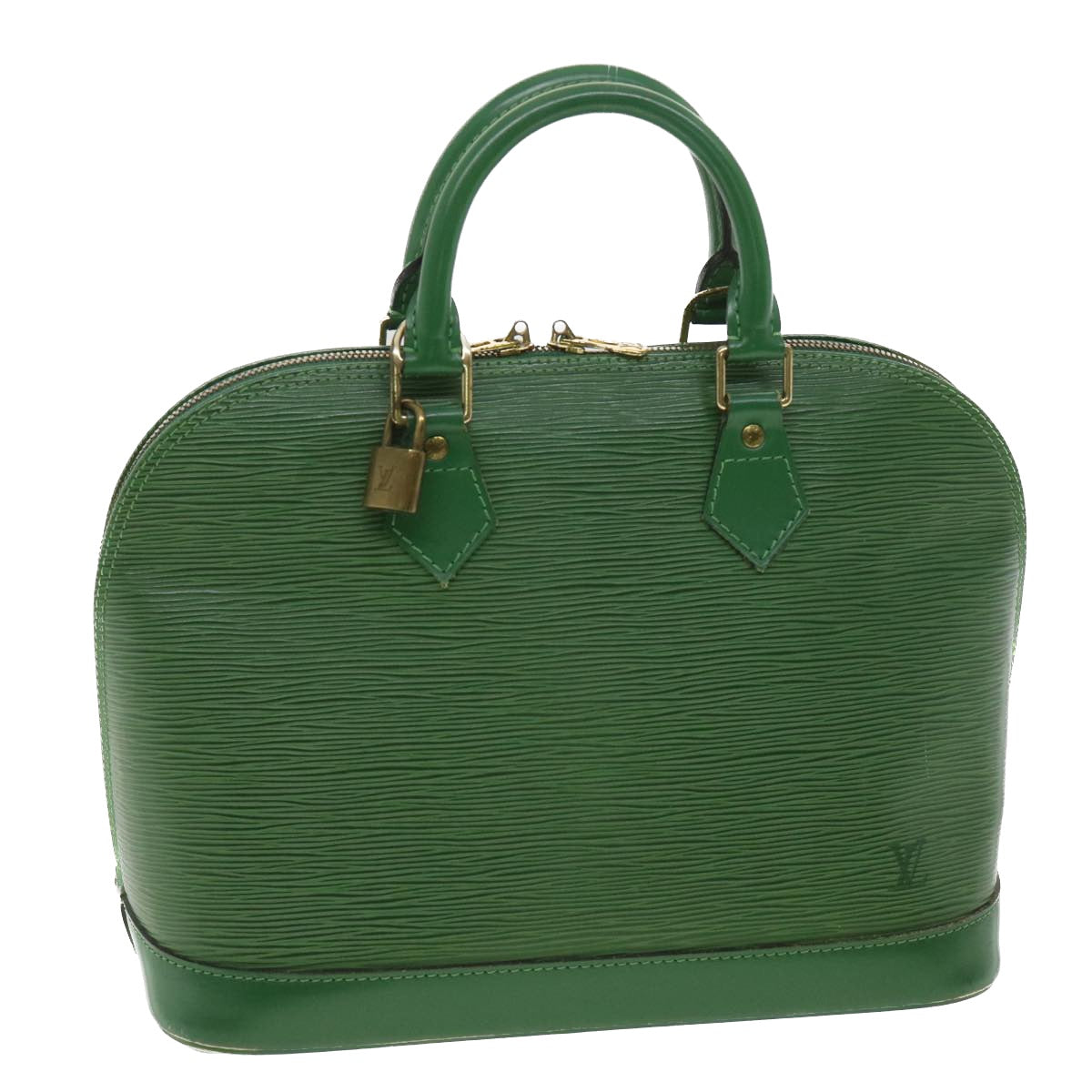 LOUIS VUITTON Epi Alma Hand Bag Green M52144 LV 36517