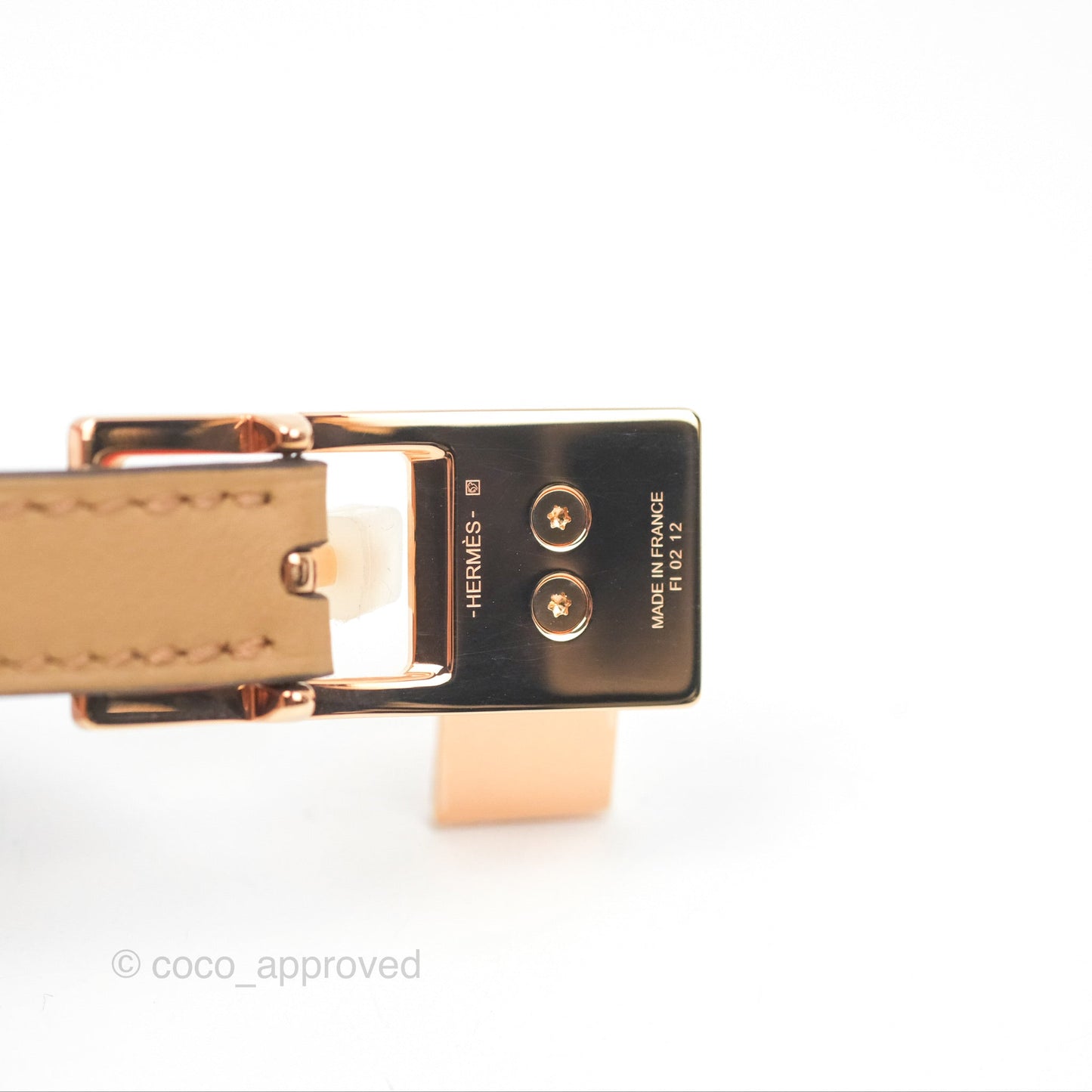 Hermès Lucky 15 Reversible Belt Chaï / Rose Jaipur Rose Gold Hardware Size 75