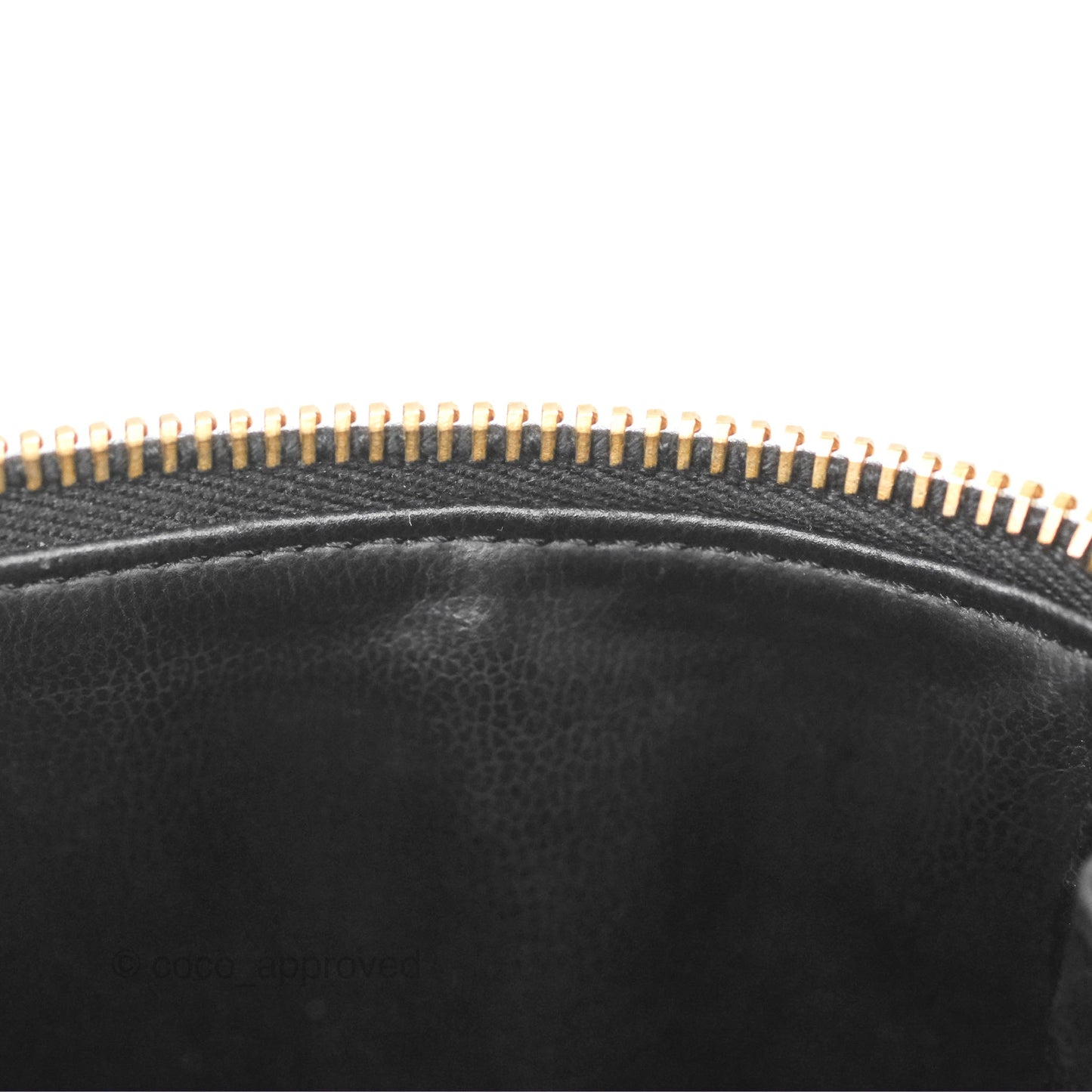 Chanel Vintage Vanity Case Black Caviar Gold Hardware