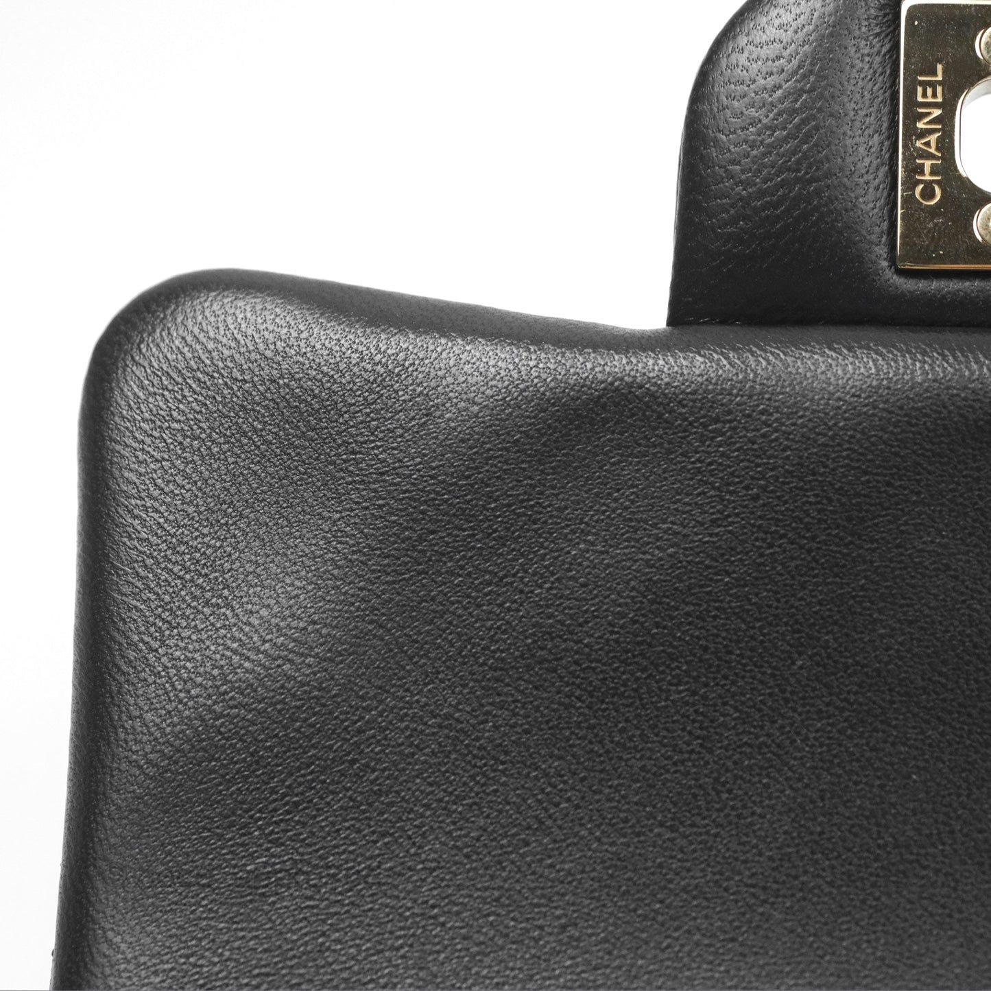 Chanel Mini Square Flap Bag Quilted Black Lambskin Gold Hardware