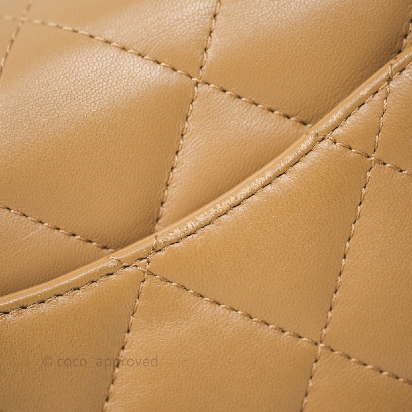 Chanel Mini Flap Bag With Heart CC Charm Dark Beige Lambskin Aged Gold Hardware