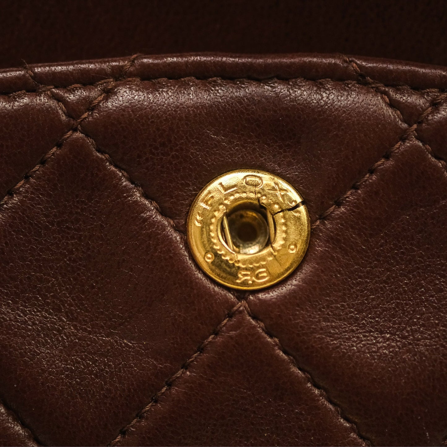 Chanel Vintage Small Classic Flap Brown Lambskin 24K Gold Hardware