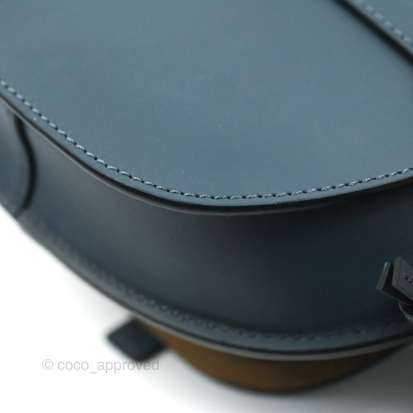 Loewe Mini Gate Dual bag Onyx Blue Soft Calfskin Jacquard Strap