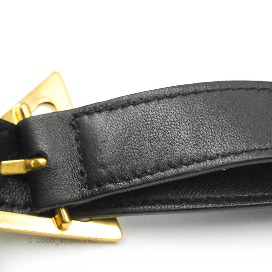 Bottega Veneta Padded Cassette Shoulder Bag Intrecciato Black Lambskin Gold Hardware