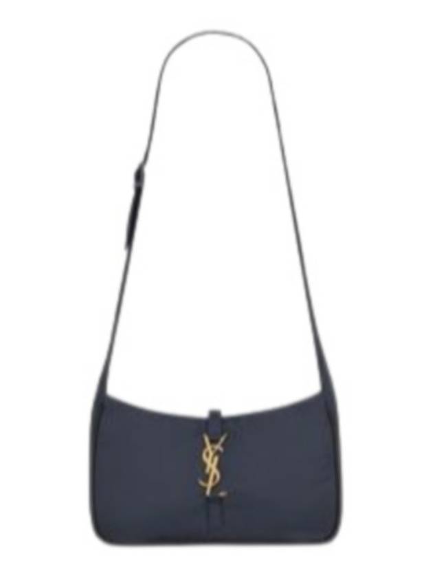 Luxury Saint Laurent 5 A 7 Regenerated Nylon Shoulder Bag Navy