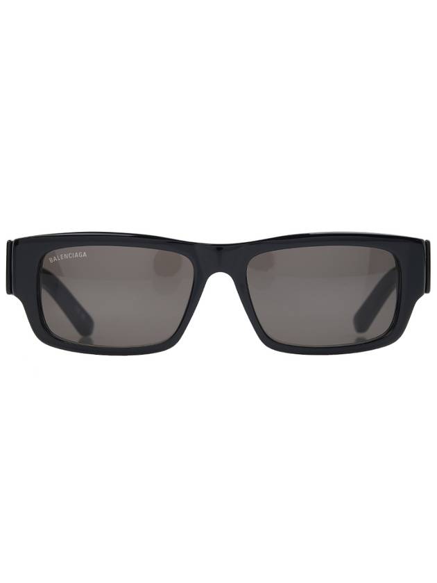 Luxury Balenciaga Acetate Rectangular Frame Sunglasses Black