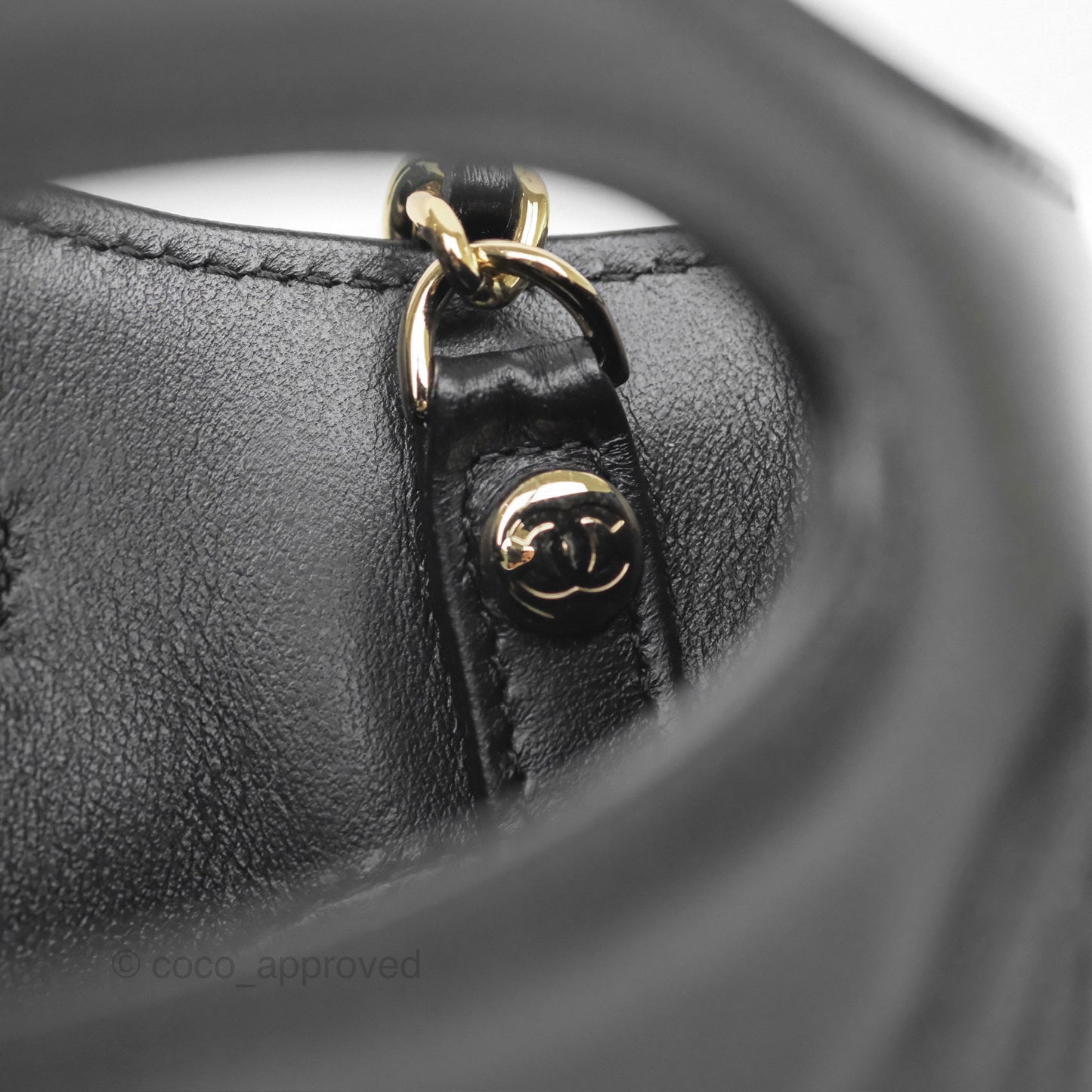 Chanel Nano 31 Black Shiny Calfskin Gold Hardware