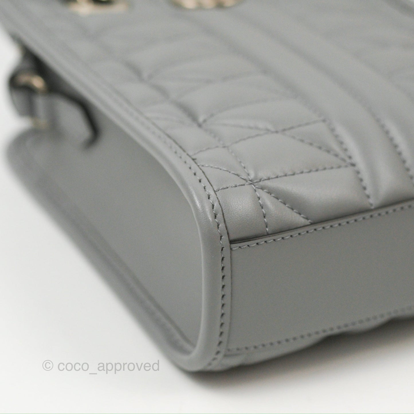 Gucci Mini GG Marmont Vertical Tote Bag Grey Silver Hardware