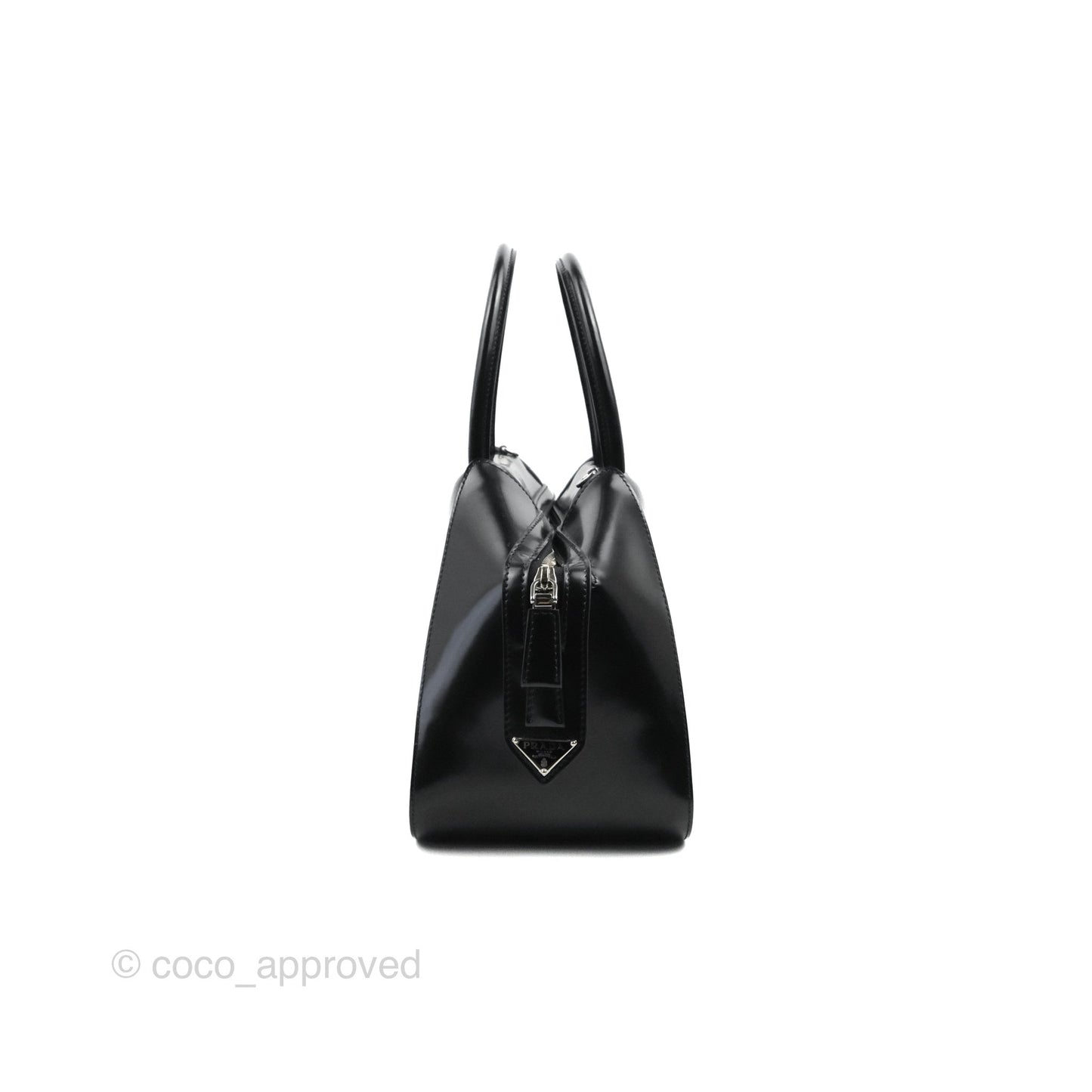 Prada Small Supernova Handbag Brushed Leather Black