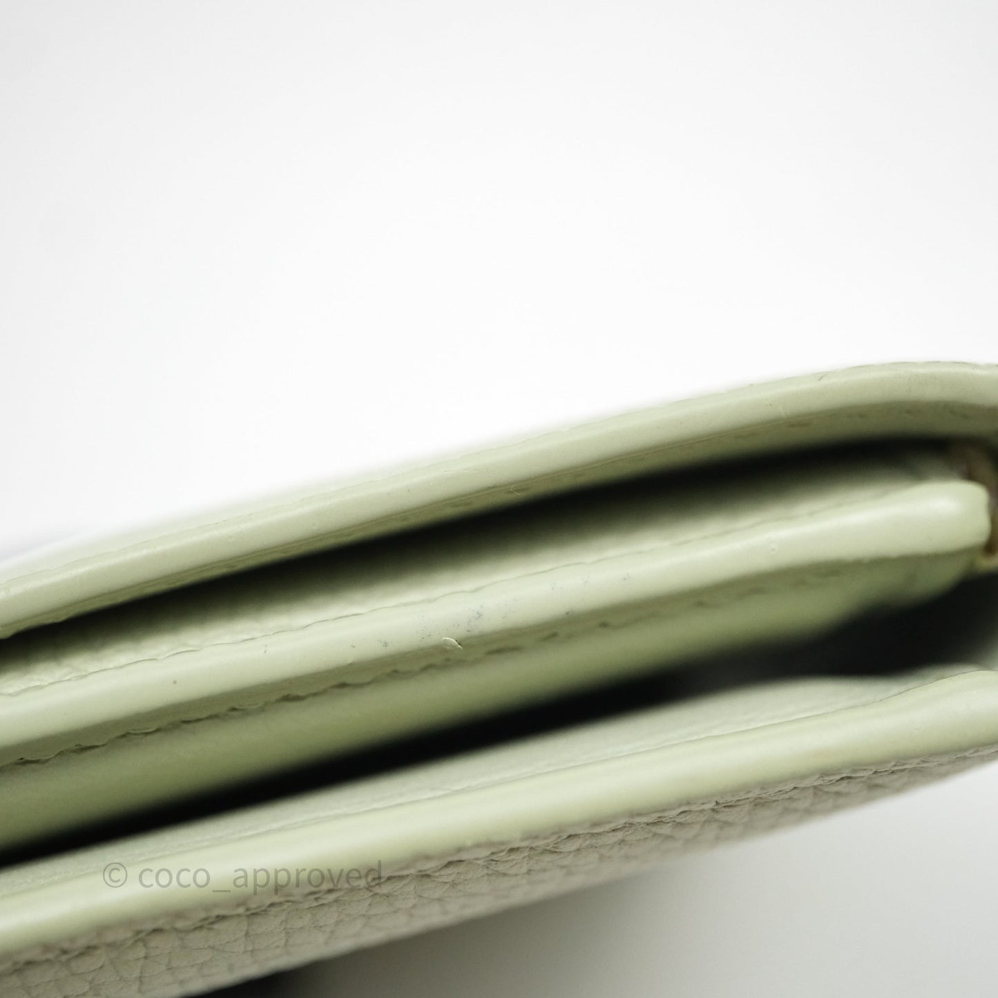Loewe Anagram Small Vertical Wallet Green Silver Hardware