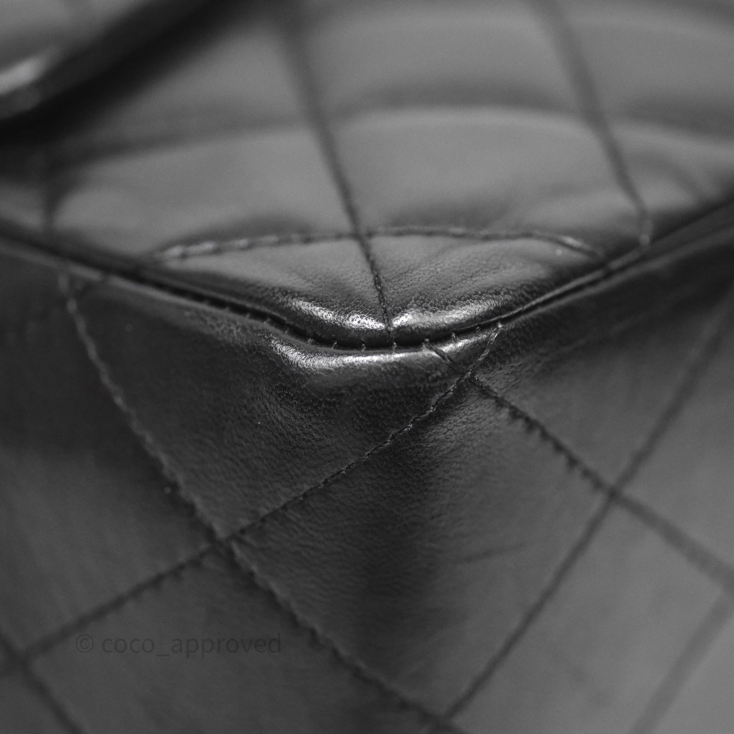 Chanel Jumbo Single Flap Black Lambskin Silver Hardware