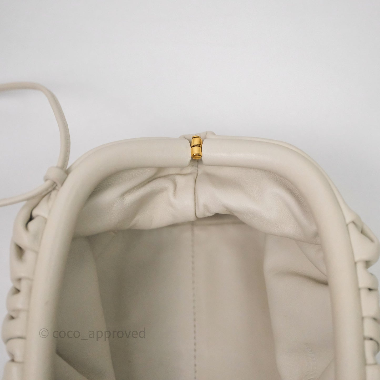 Bottega Veneta The Mini Pouch Ivory Calfskin