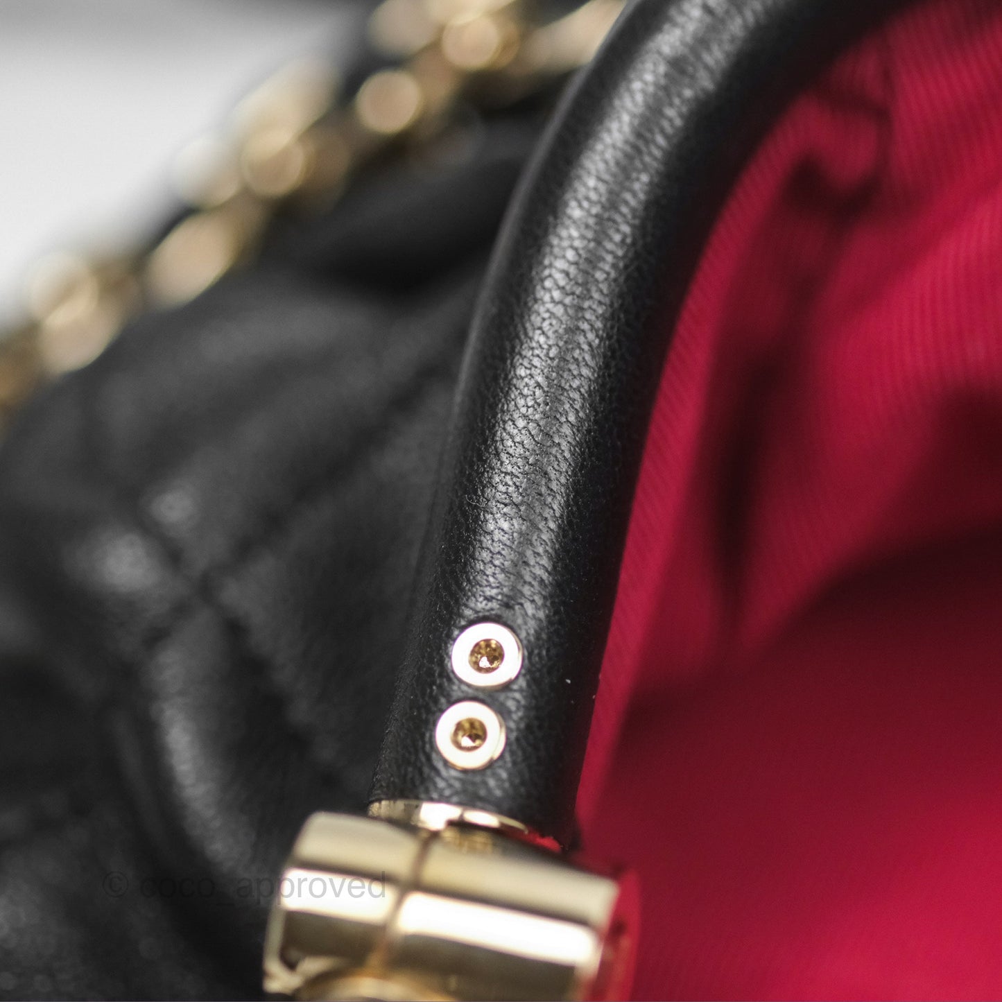 Chanel Quilted Clutch with Chain Black Lambskin Gold Hardware