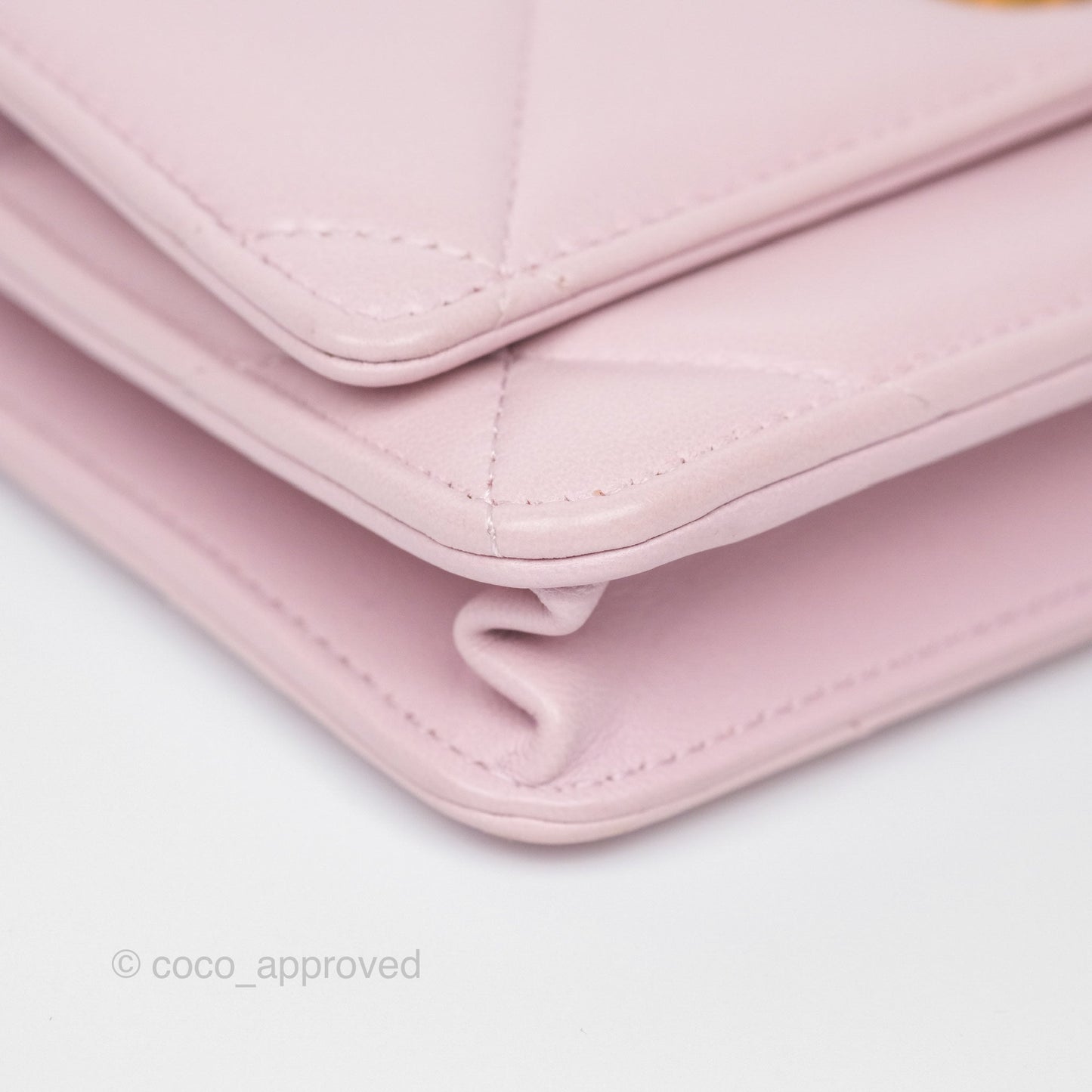 Chanel 19 Wallet on Chain WOC Light Pink Lambskin Mixed Hardware