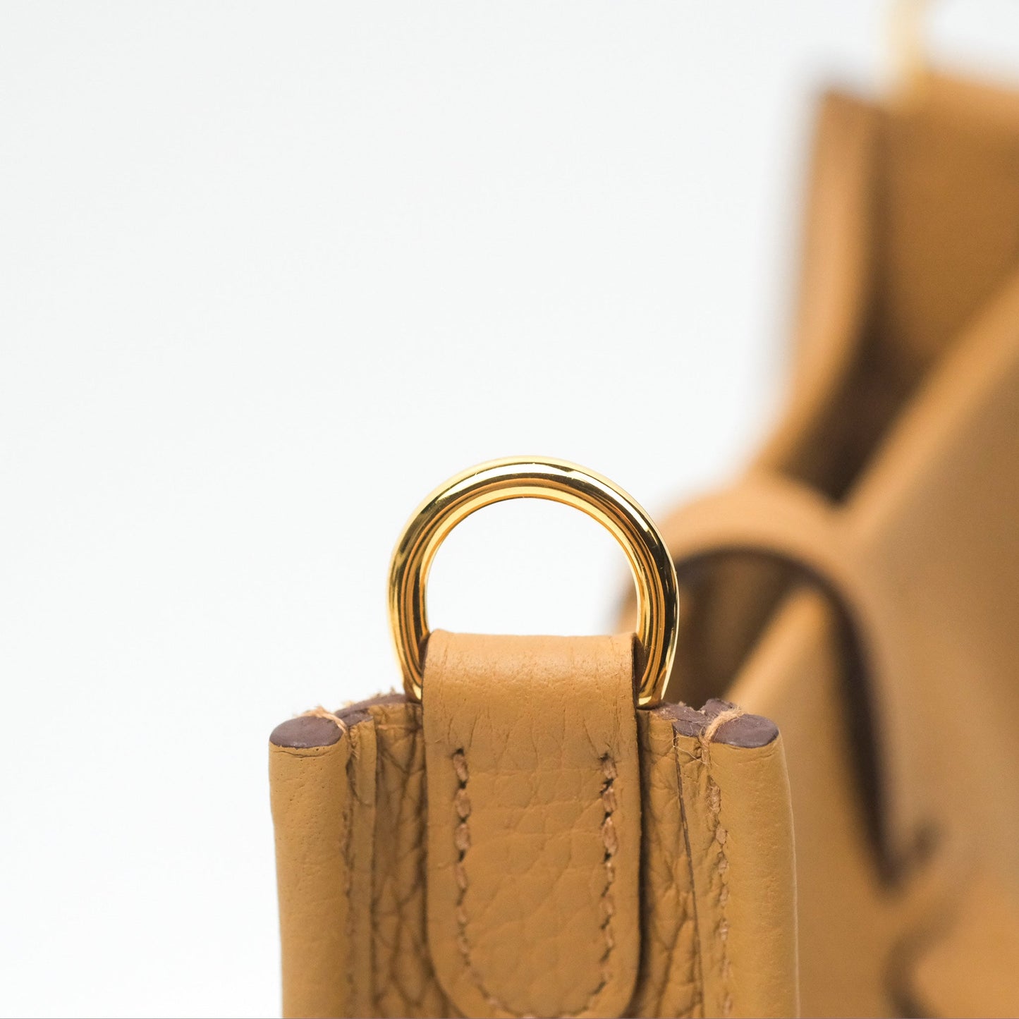Hermès Mini Evelyne 16 Biscuit 48 Clemence Gold Hardware