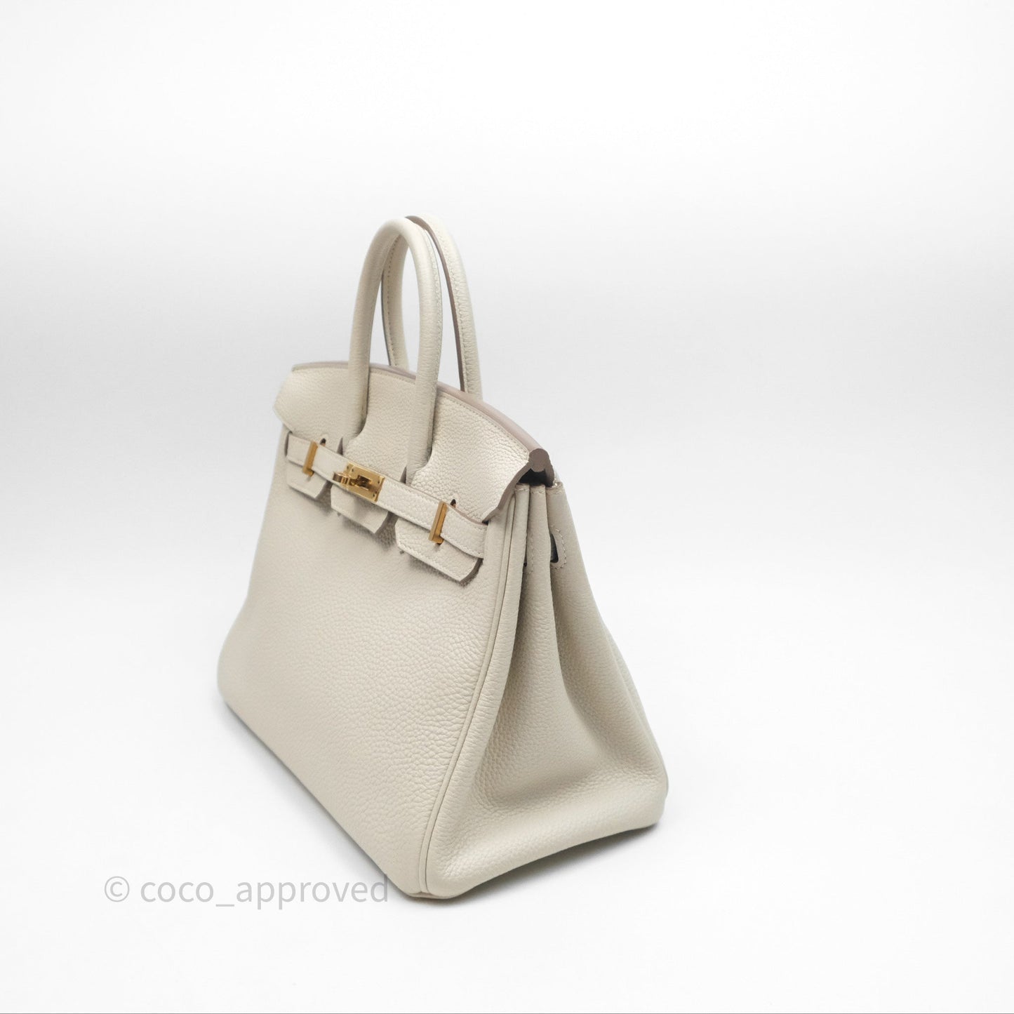 Hermès Birkin 25 Retourne Craie 10 Togo Gold Hardware