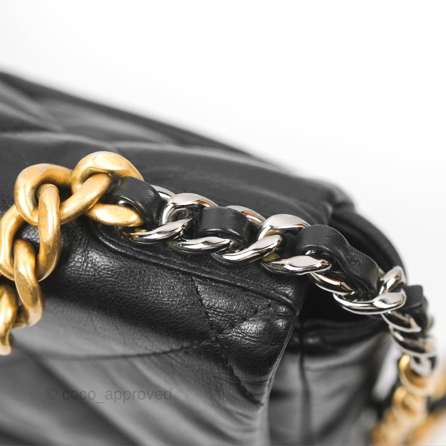 Chanel 19 Small Black Goatskin Mixed Hardware