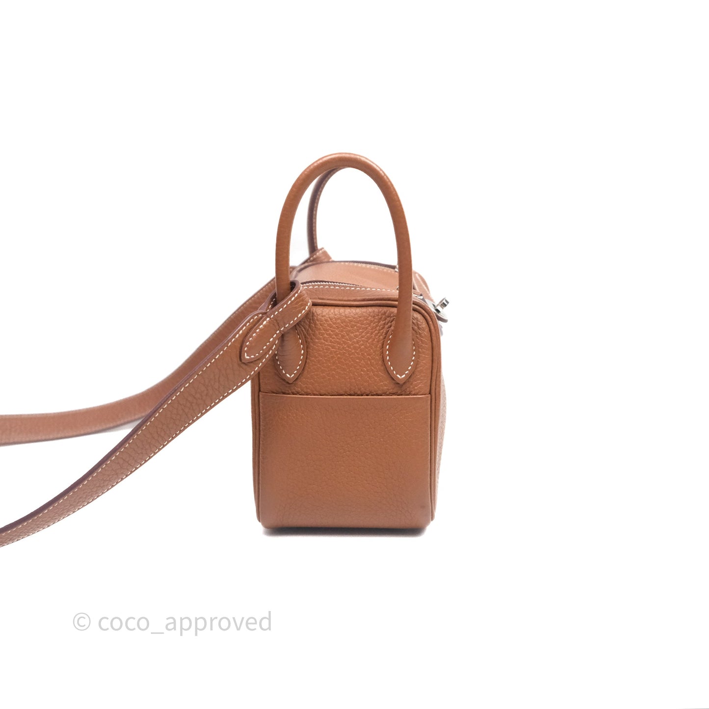 Hermès Mini Lindy 20 Gold Clemence Palladium Hardware