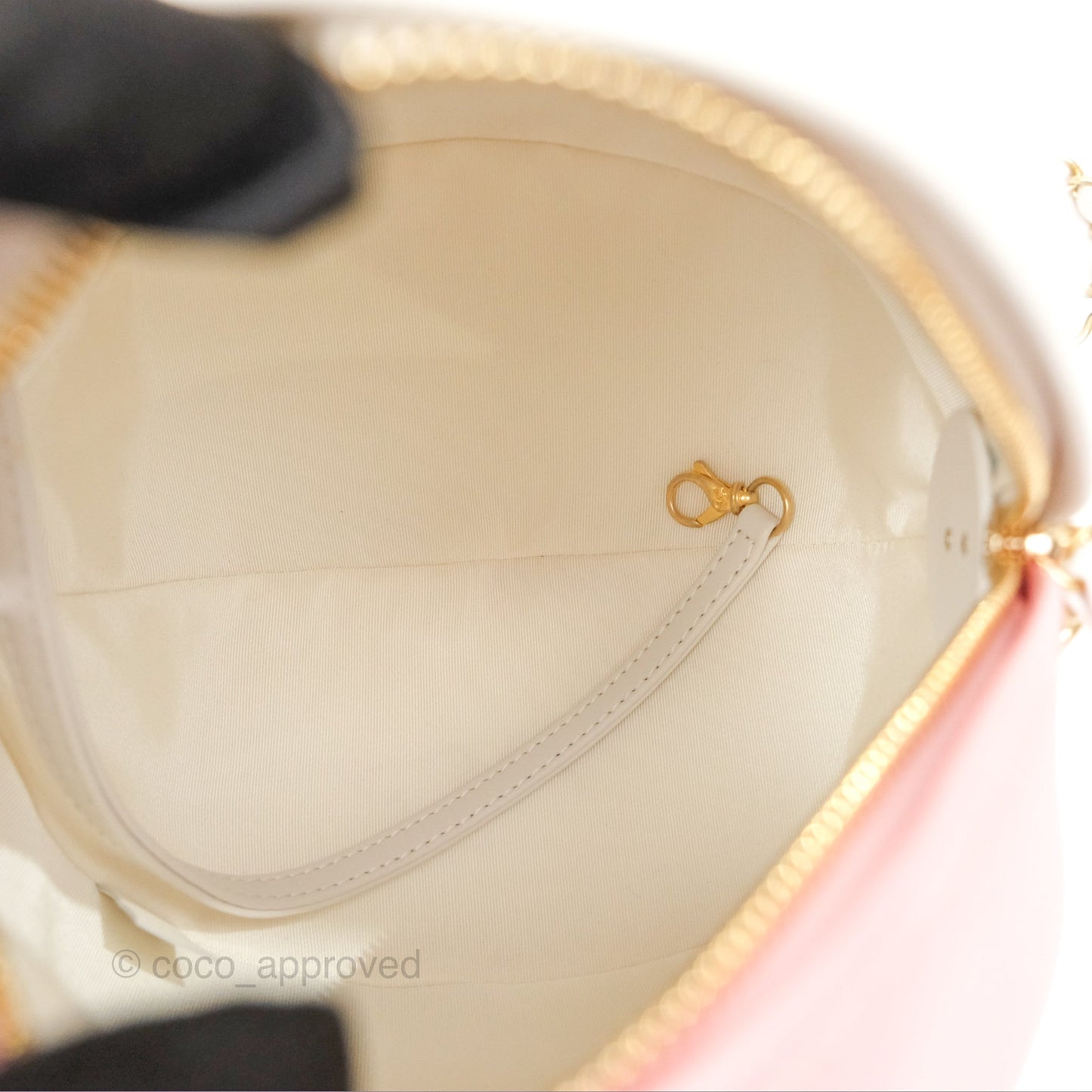 Chanel Coco Beach Ball Pink White Calfskin Gold Hardware