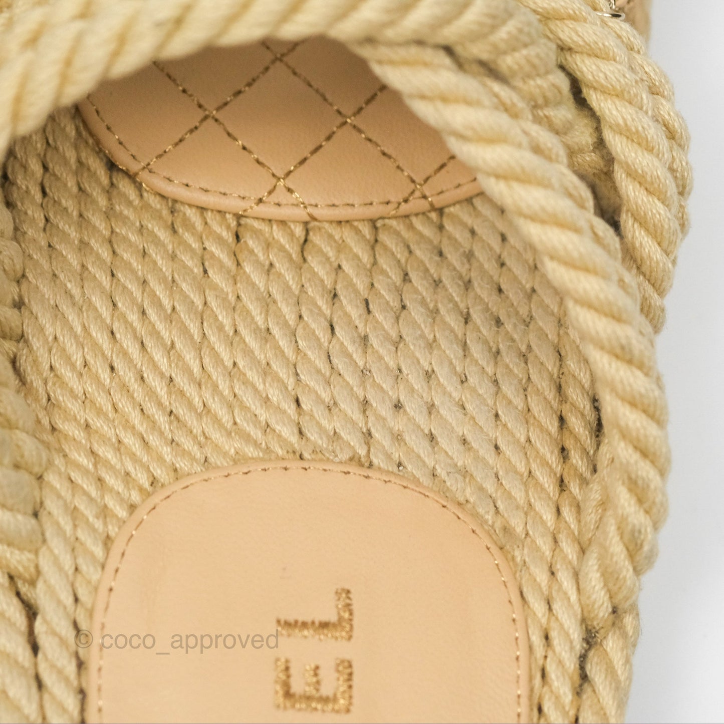 Chanel Cord Chain Slides Size 39