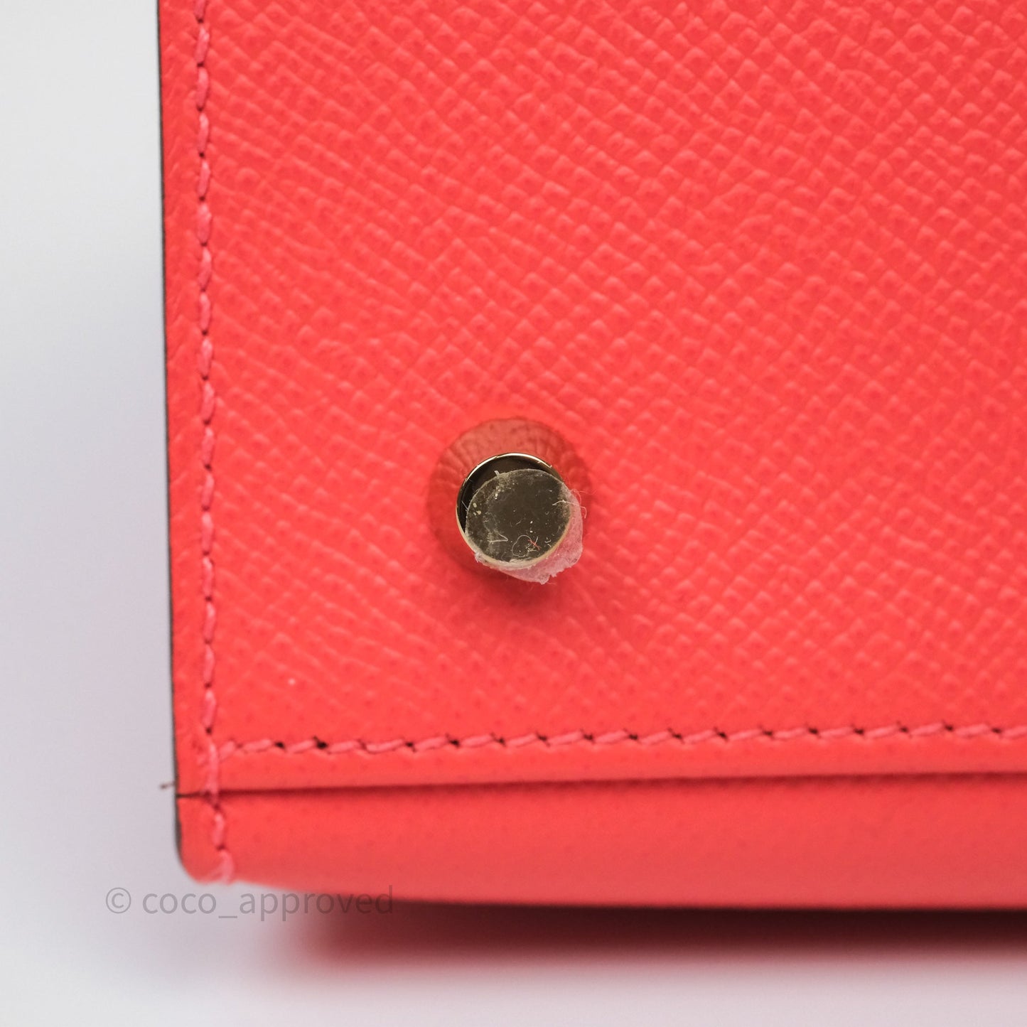 Hermès Sellier Kelly 28 Rose Jaipur Epsom Gold Hardware
