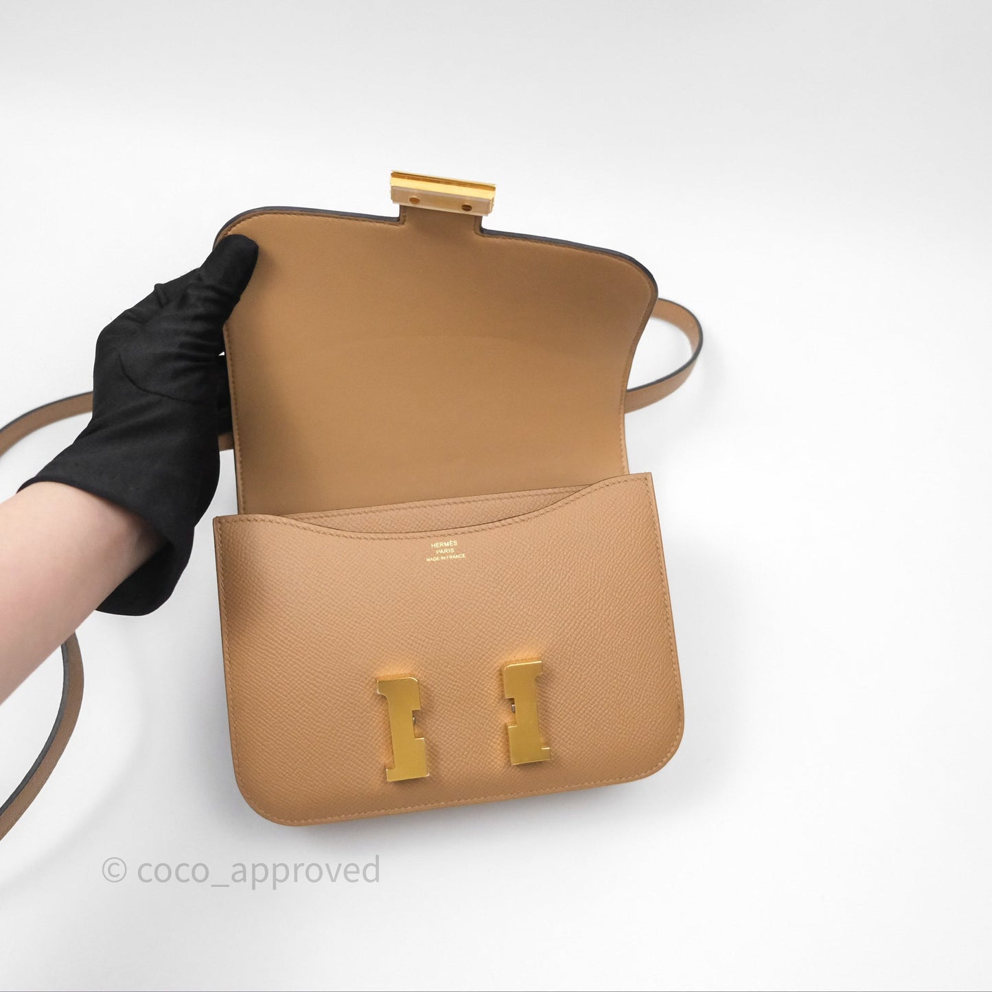 Hermès Constance Mini 18cm Chai 0M Epsom Gold Hardware
