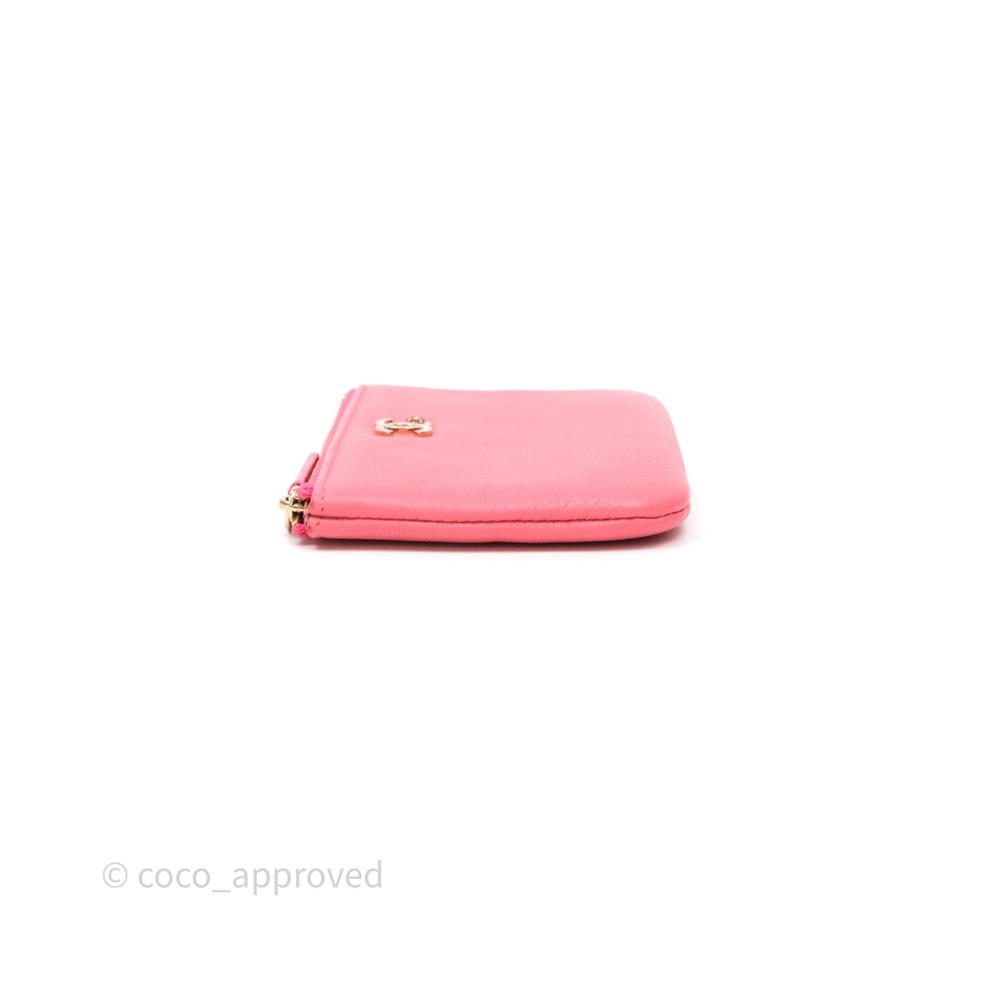 Chanel Camellia Mini O Case Pink Calfskin Gold Hardware