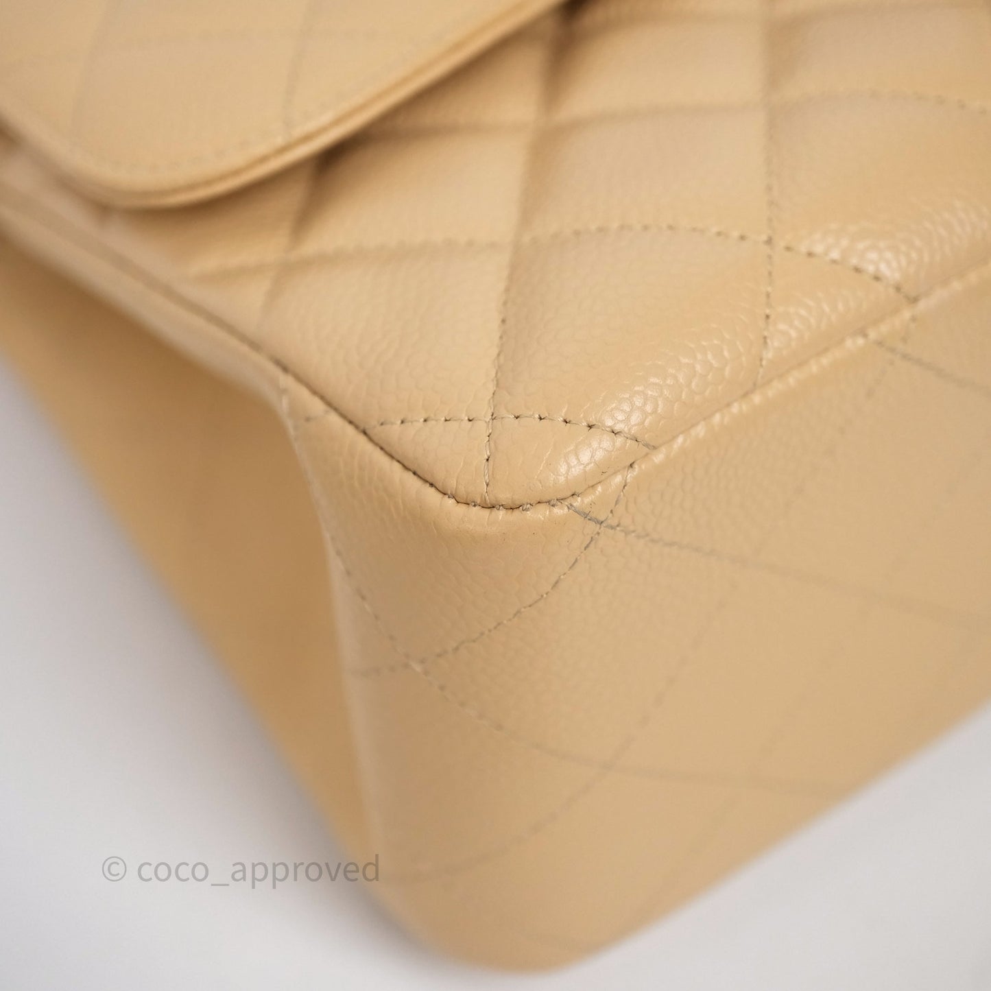 Chanel Jumbo Double Flap Beige Caviar Gold Hardware⁣⁣